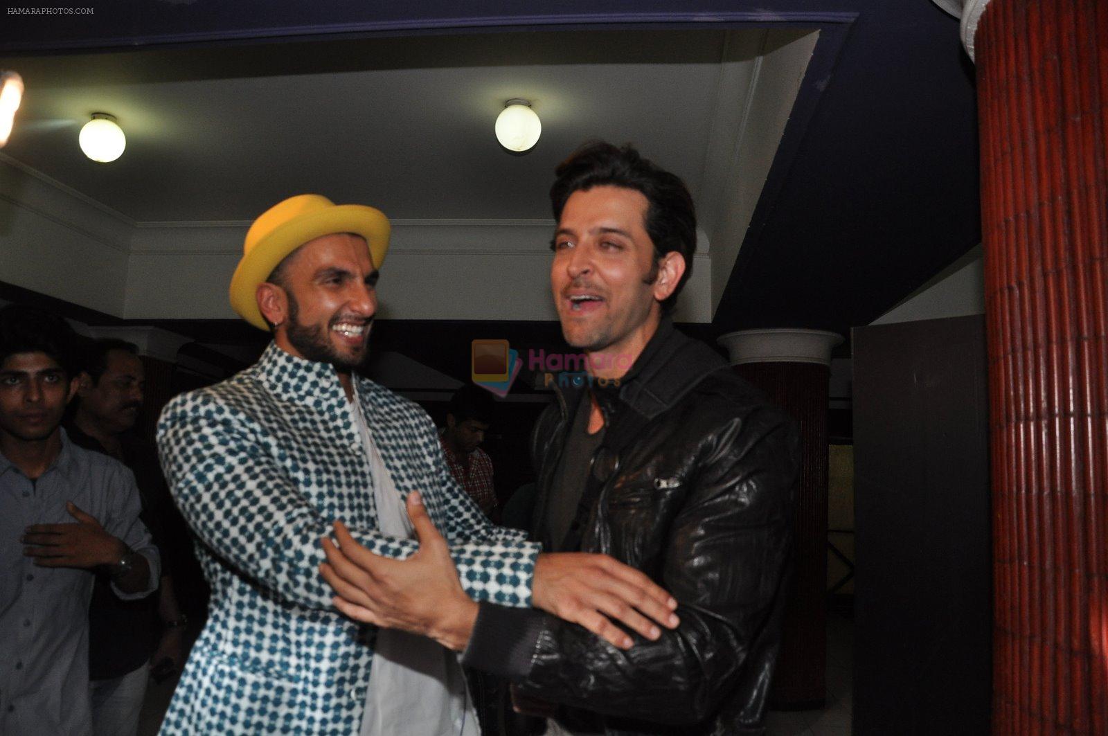 Ranveer Singh, Hrithik Roshan at the Special screening of Kill Dil in Chandan on 14th Nov 2014