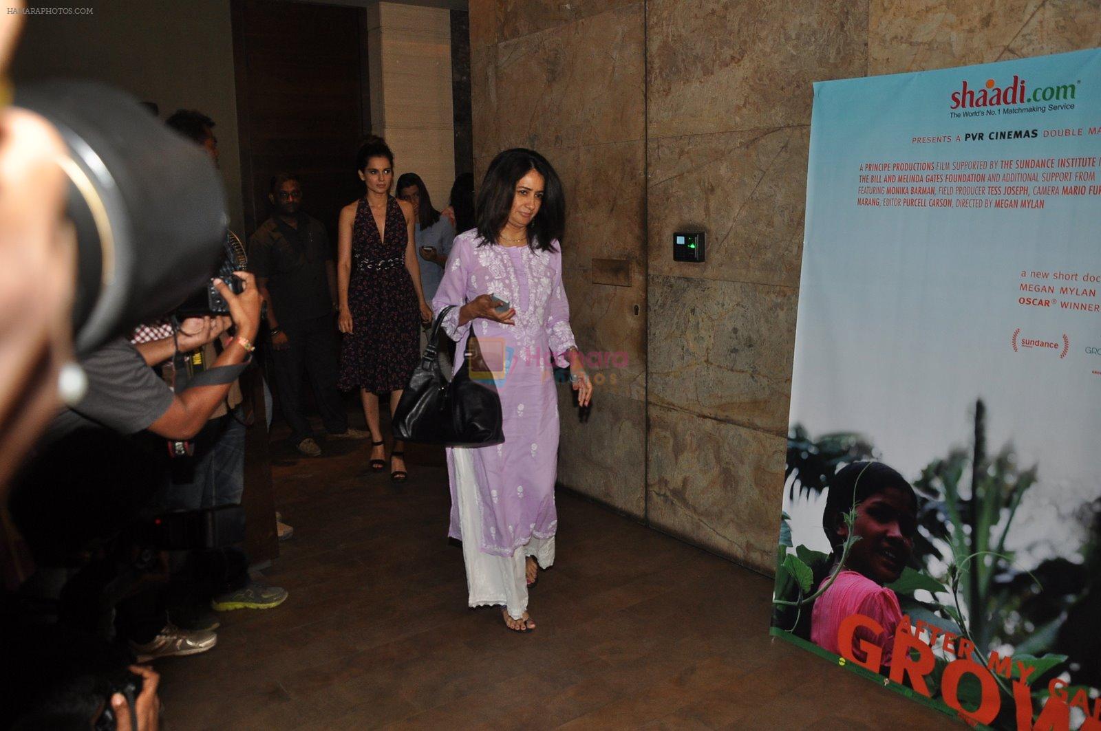 Kangana Ranaut at the screening of Megan Mylan's documentary in Lightbox, Mumbai on 14th Nov 2014