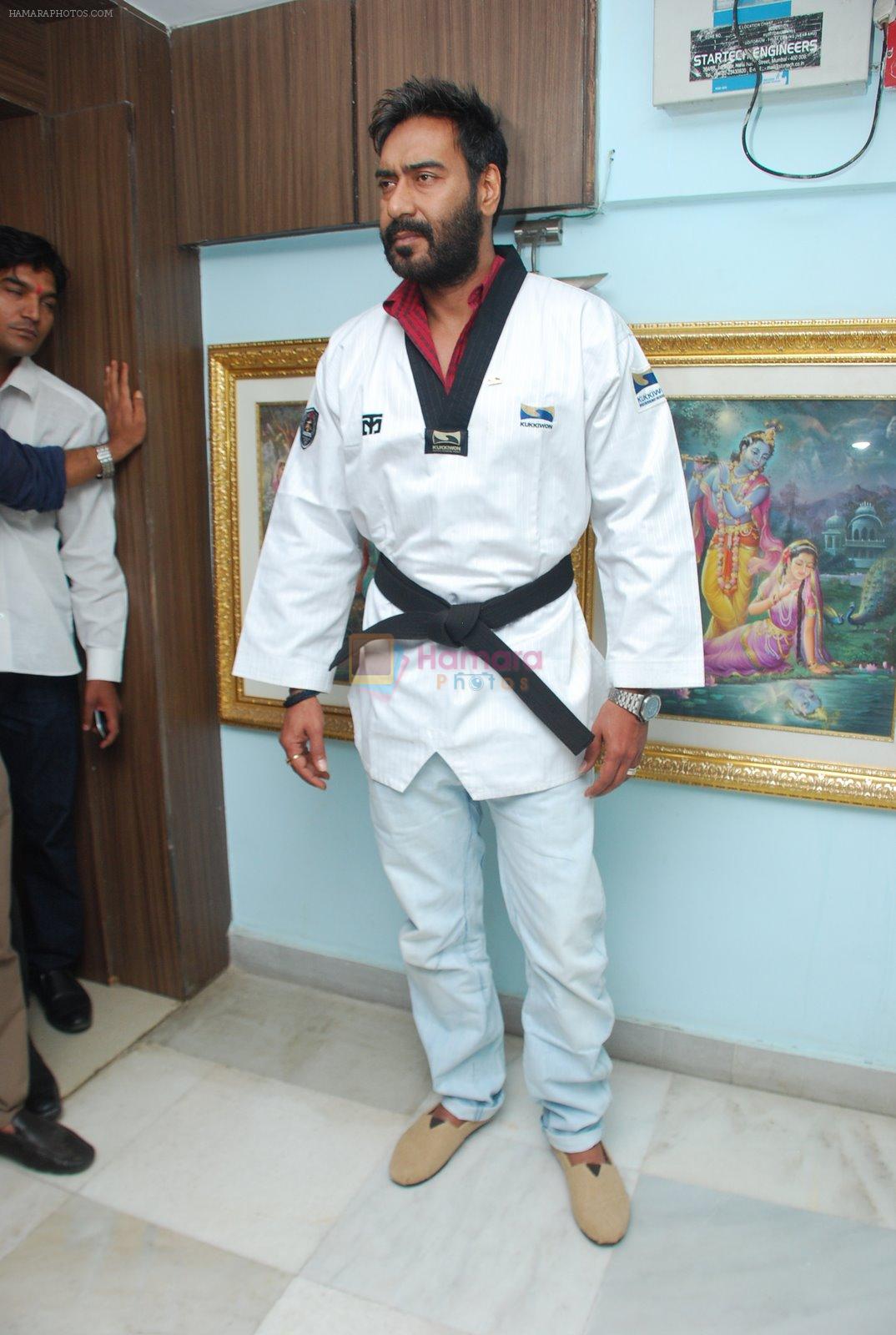 Ajay Devgan was felicitated by Taekwondo Masters from Korea in Mumbai on 22nd Nov 2014