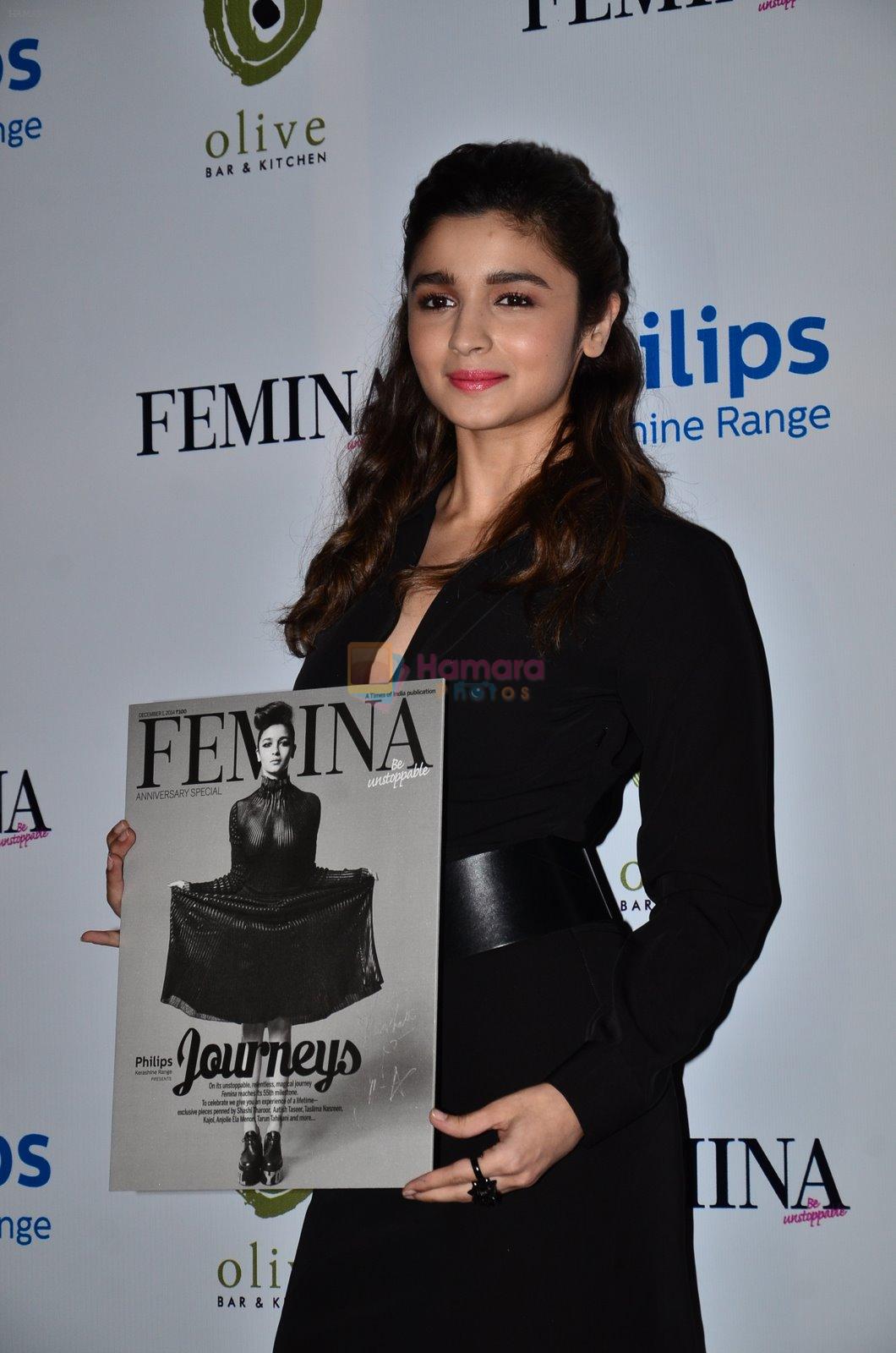 Alia Bhatt at Femina cover launch in Tote, Mumbai on 24th Nov 2014