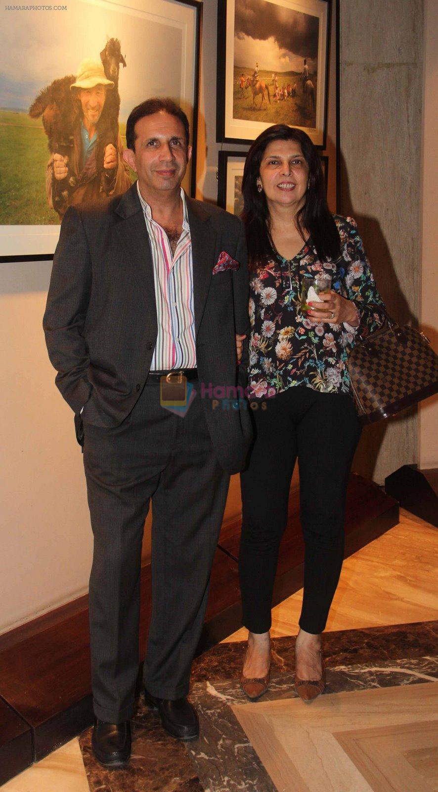 Parvez Damania with his wife at Mongolia day by Shantanu Das in Worli, Mumbai on 26th Nov 2014