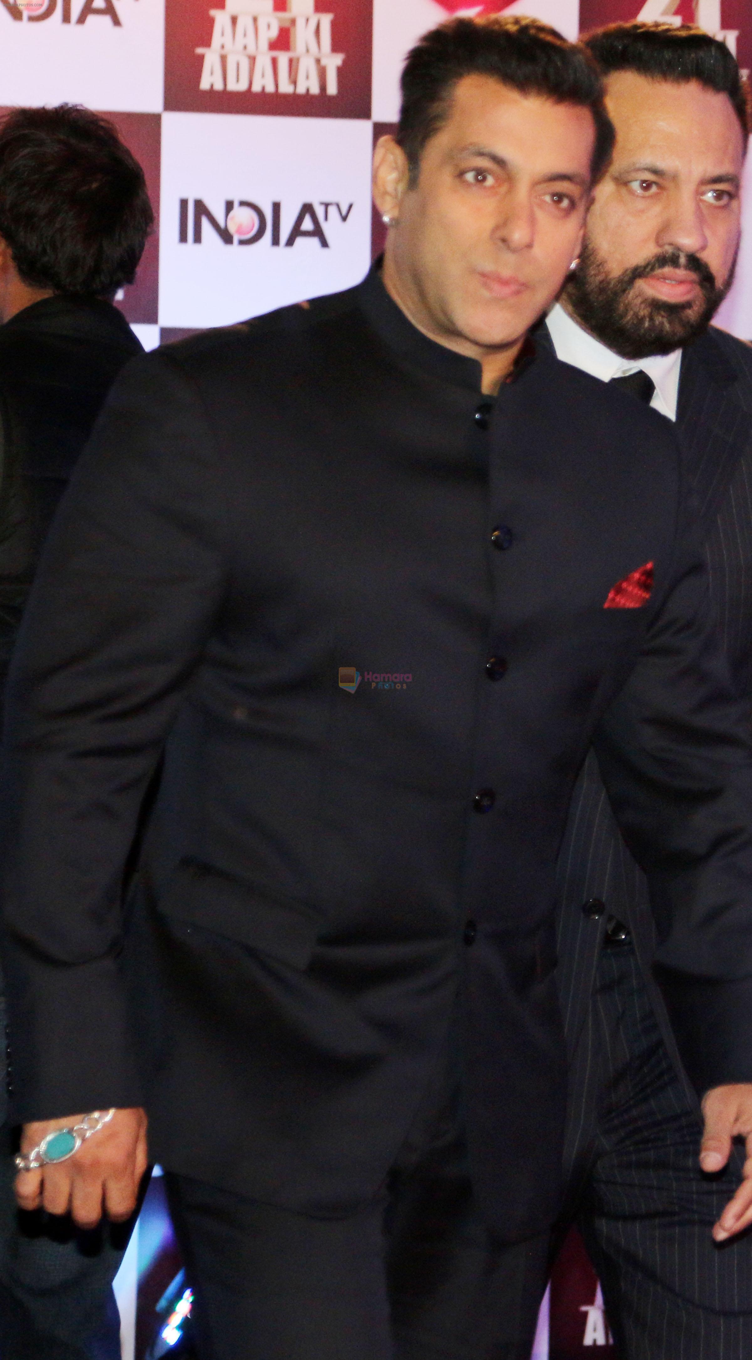 Salman Khan at 21years of India Tv's Iconic Show Aap Ki Adalat celebration function in pragati Maidan on 2nd Dec 2014