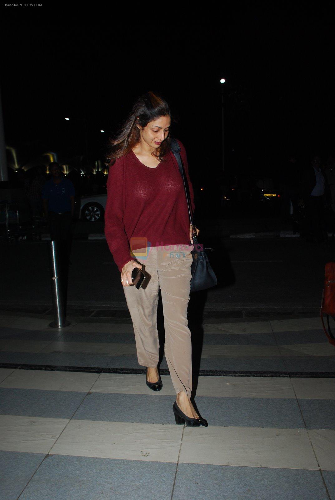 Sridevi snapped at airport in Mumbai on 3rd Nov 2014