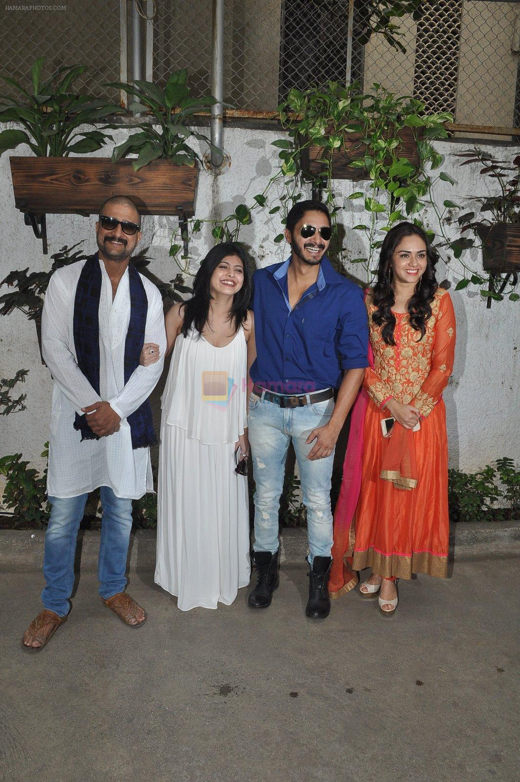 Jitendra Joshi, Amruta Khanvilkar, Shreyas Talpade,Deepti Talpade at the First Look & Theatrical Trailer launch of Shreyas Talpade starrer Baji in mumbai on 9th Dec 2