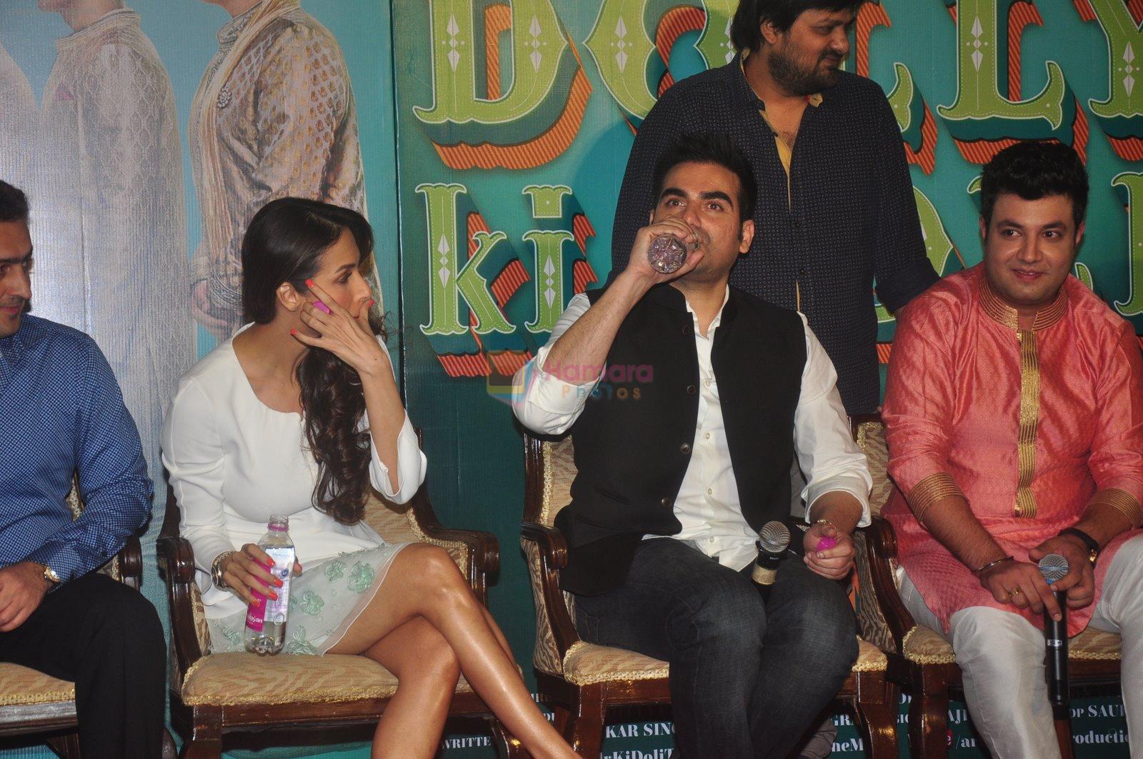 Varun Sharma, Malaika Arora Khan, Arbaaz Khan at Dolly Ki Doli trailor launch in Mumbai on 12th Dec 2014