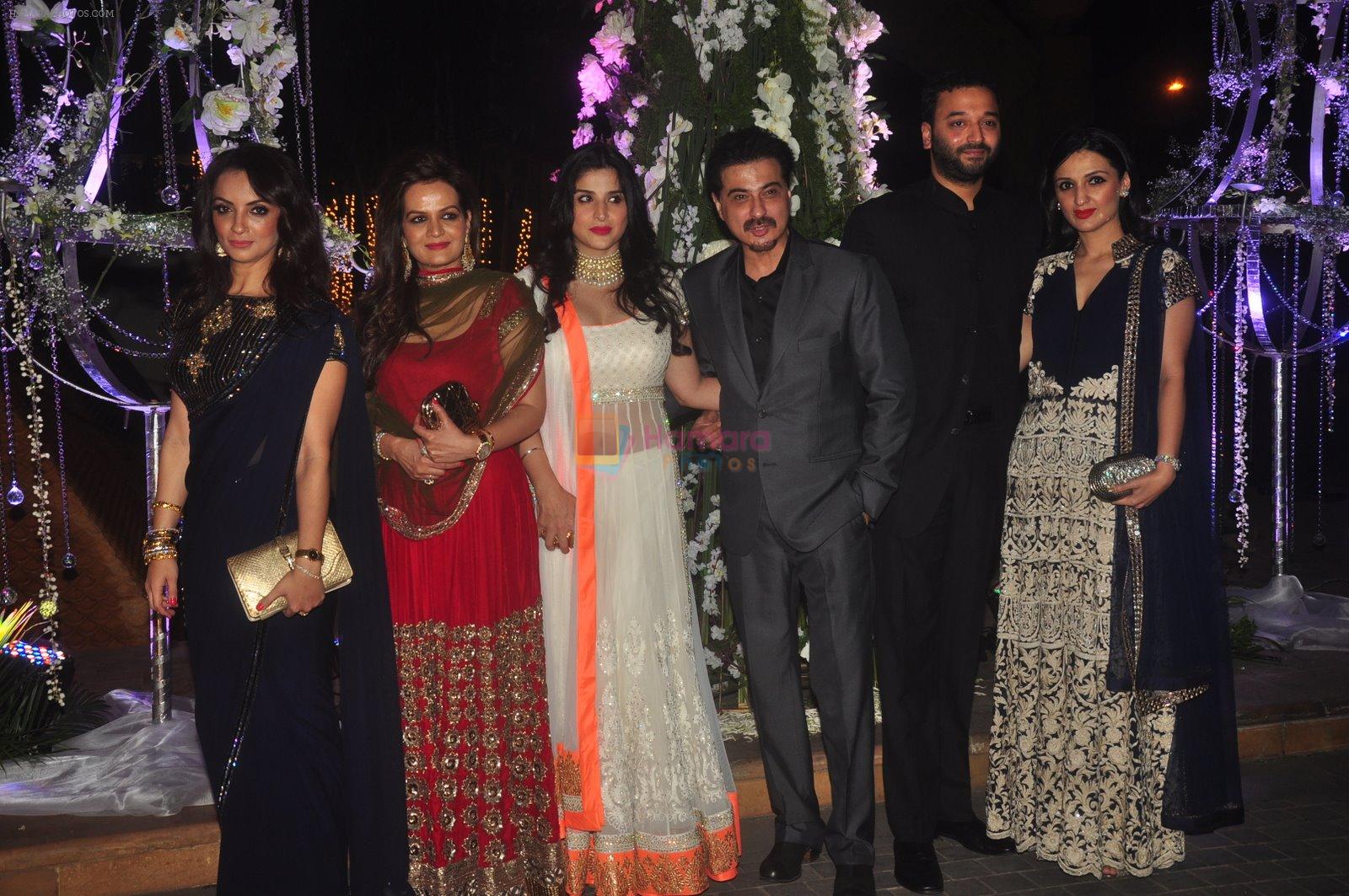 Sanjay Kapoor, Maheep Kapoor, Anu Dewan at Sangeet ceremony of Riddhi Malhotra and Tejas Talwalkar in J W Marriott, Mumbai on 13th Dec 2014