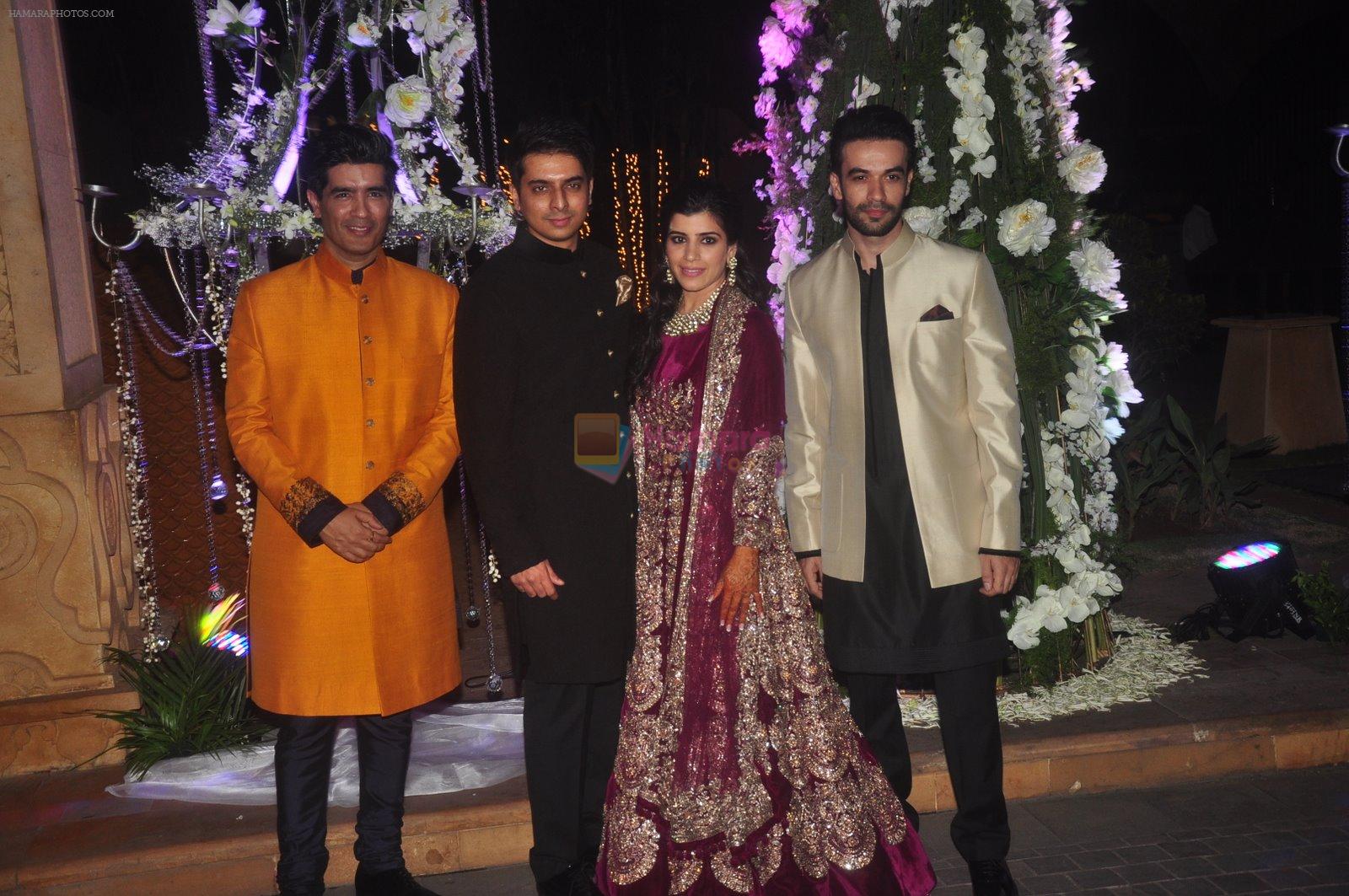 Manish Malhotra, Punit Malhotra at Sangeet ceremony of Riddhi Malhotra and Tejas Talwalkar in J W Marriott, Mumbai on 13th Dec 2014