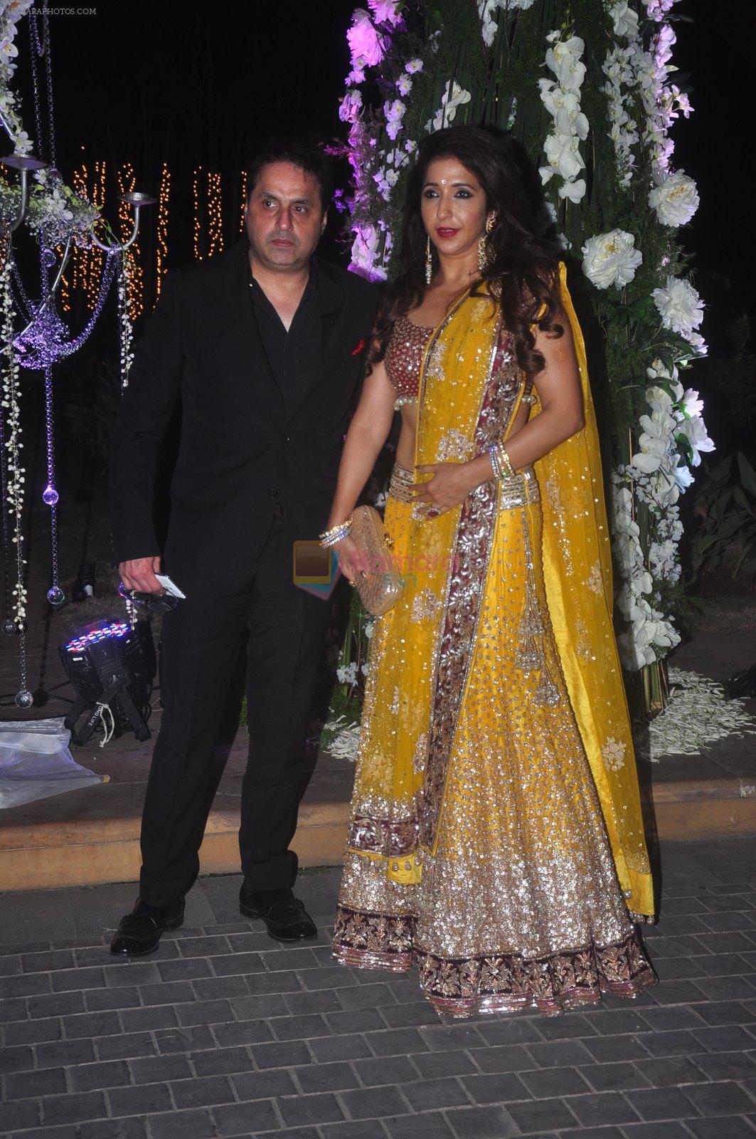 Krishika Lulla, Sunil Lulla at Sangeet ceremony of Riddhi Malhotra and Tejas Talwalkar in J W Marriott, Mumbai on 13th Dec 2014