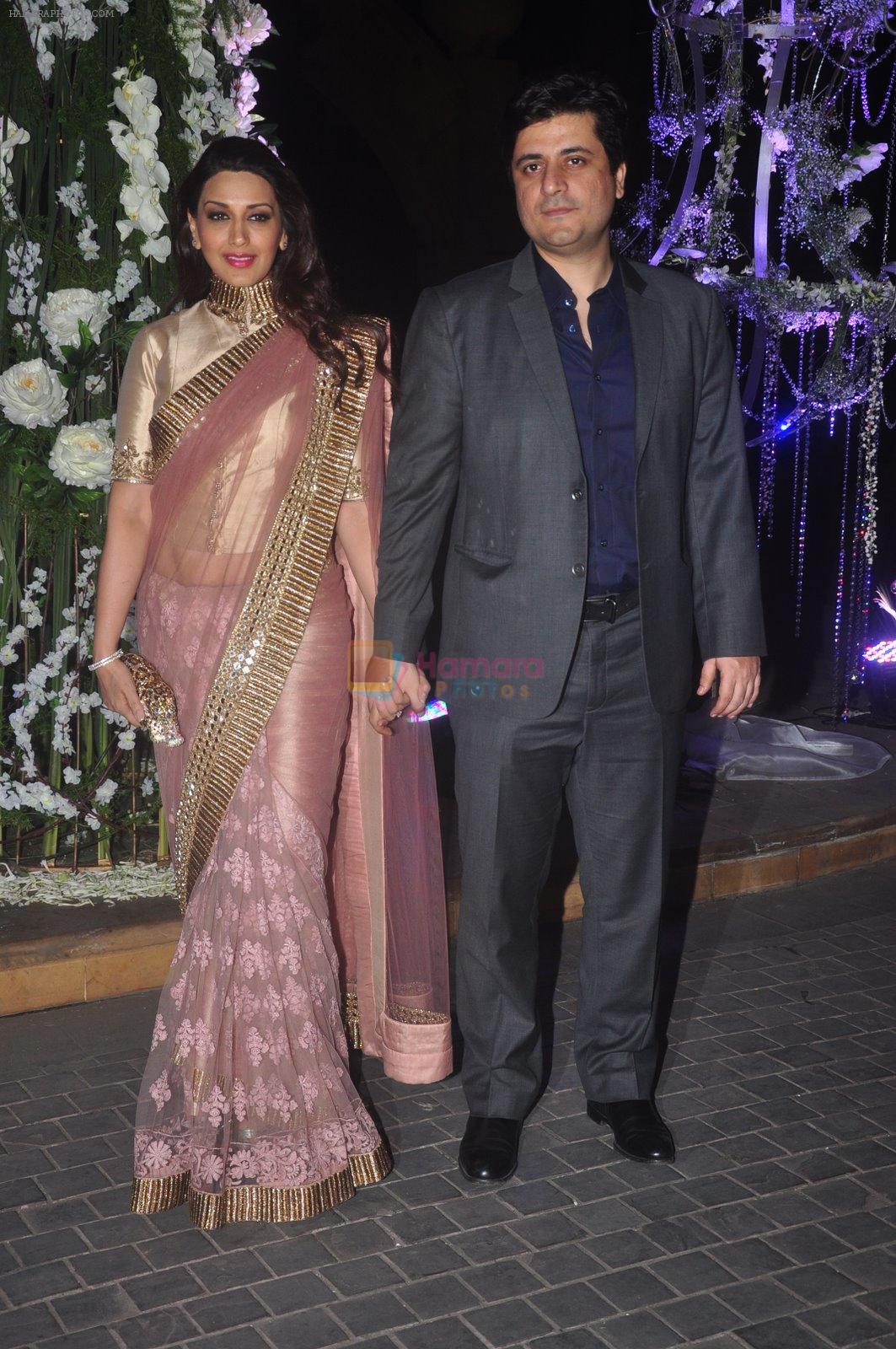 Sonali Bendre, Goldie Behl at Sangeet ceremony of Riddhi Malhotra and Tejas Talwalkar in J W Marriott, Mumbai on 13th Dec 2014