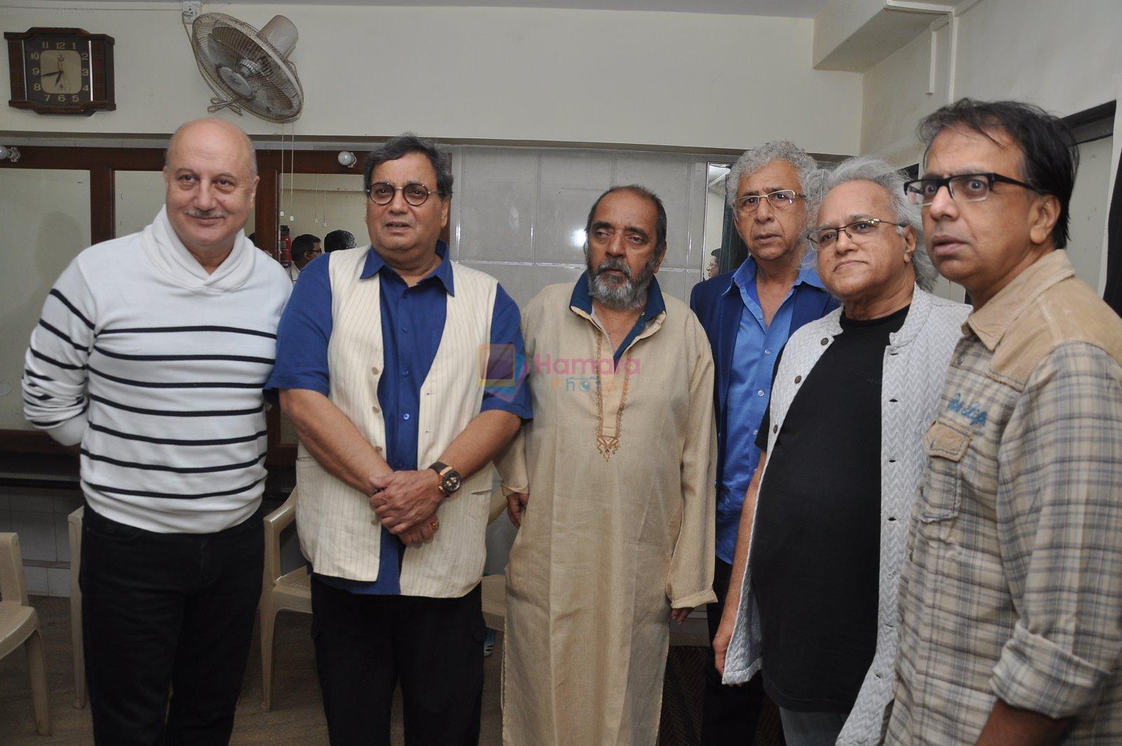 Naseeruddin Shah, Anupam Kher, Jackie Shroff, Subhash Ghai at Ali Peter John book launch in Mumbai on 28th Dec 2014