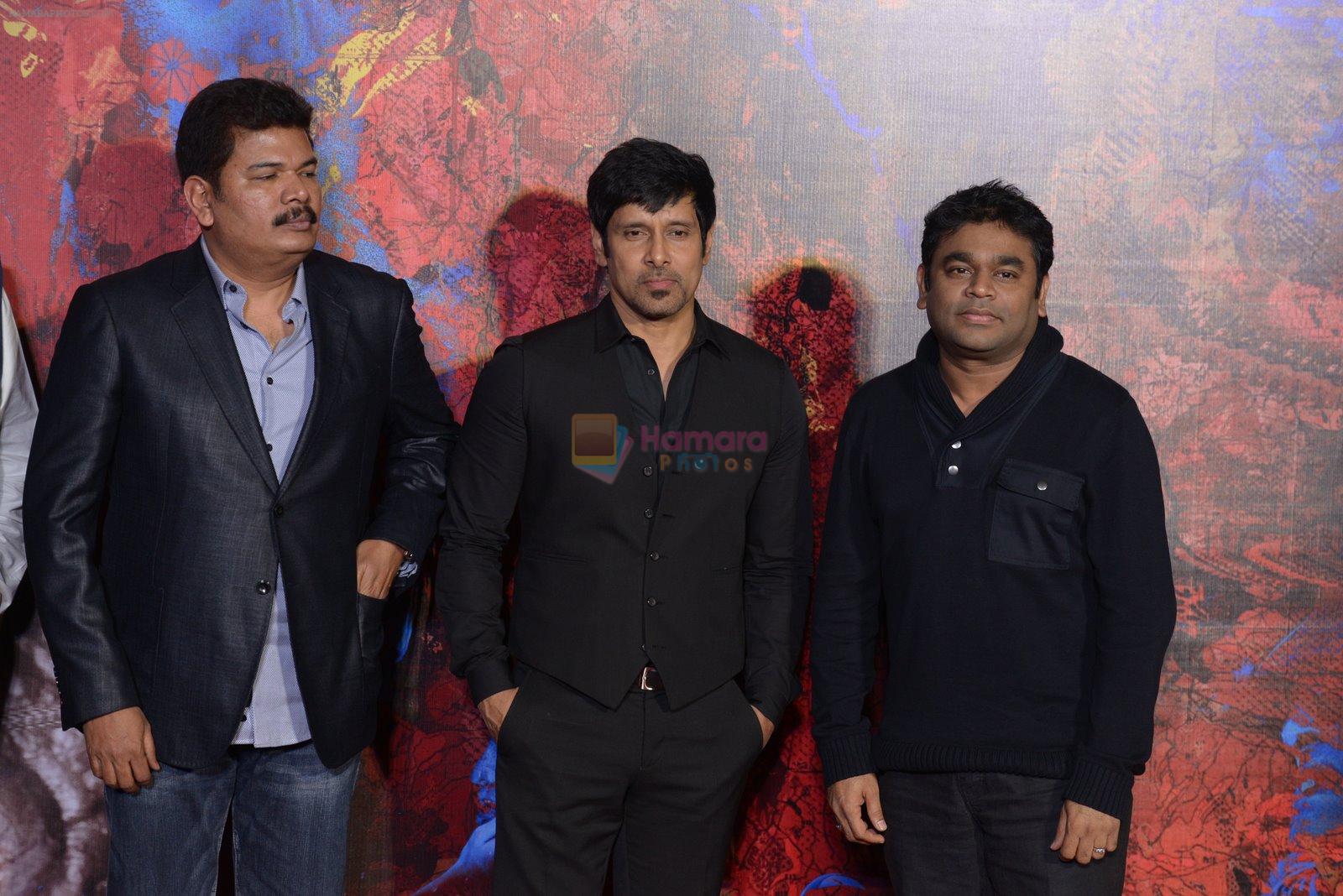Shankar, Chiyaan Vikram, A R Rahman at I movie trailor launch in PVR, Mumbai on 29th Dec 2014