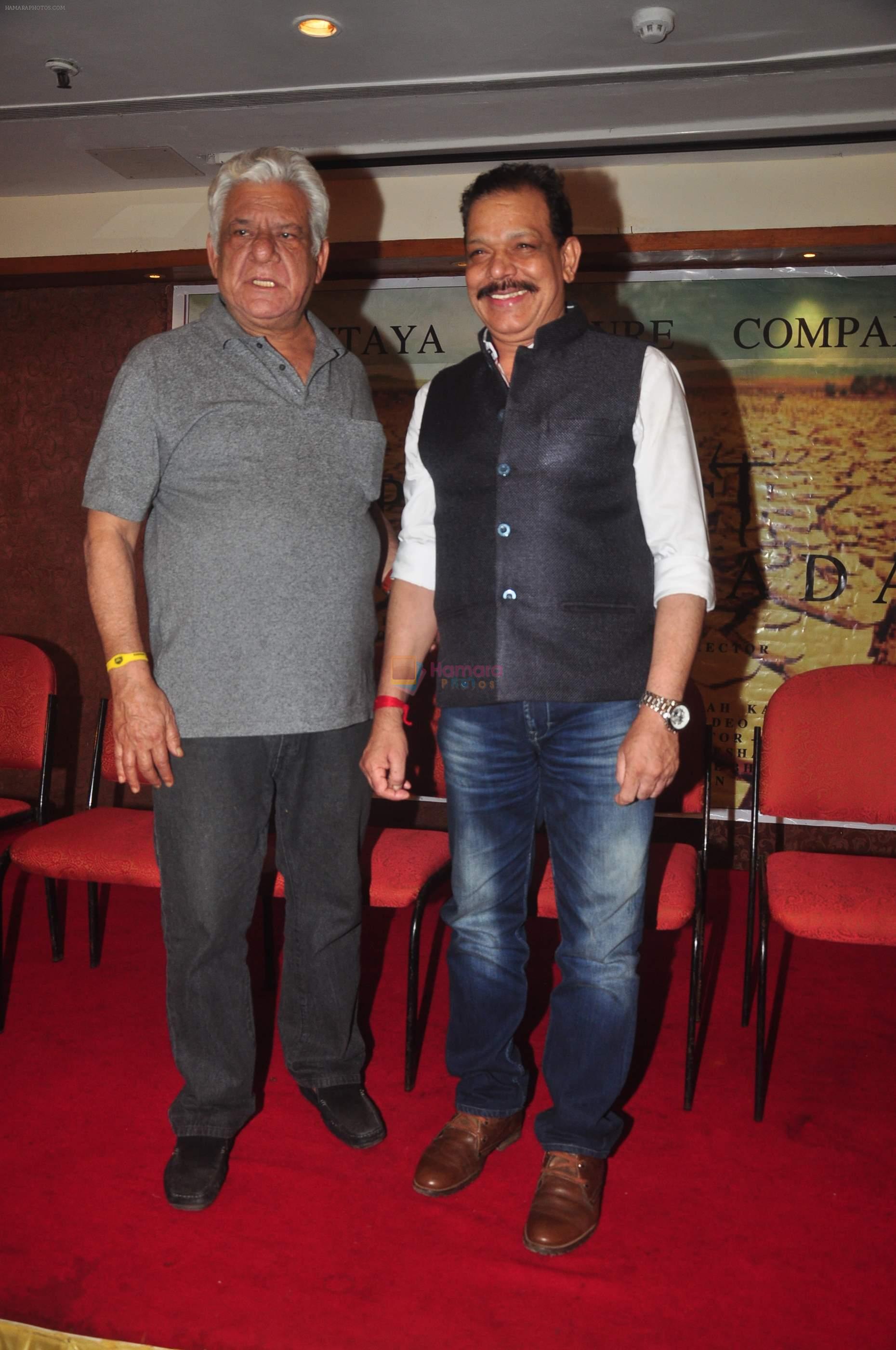 Om Puri, Govind Namdev at launch of film Project Marathwada in Mumbai on 7th Jan 2015