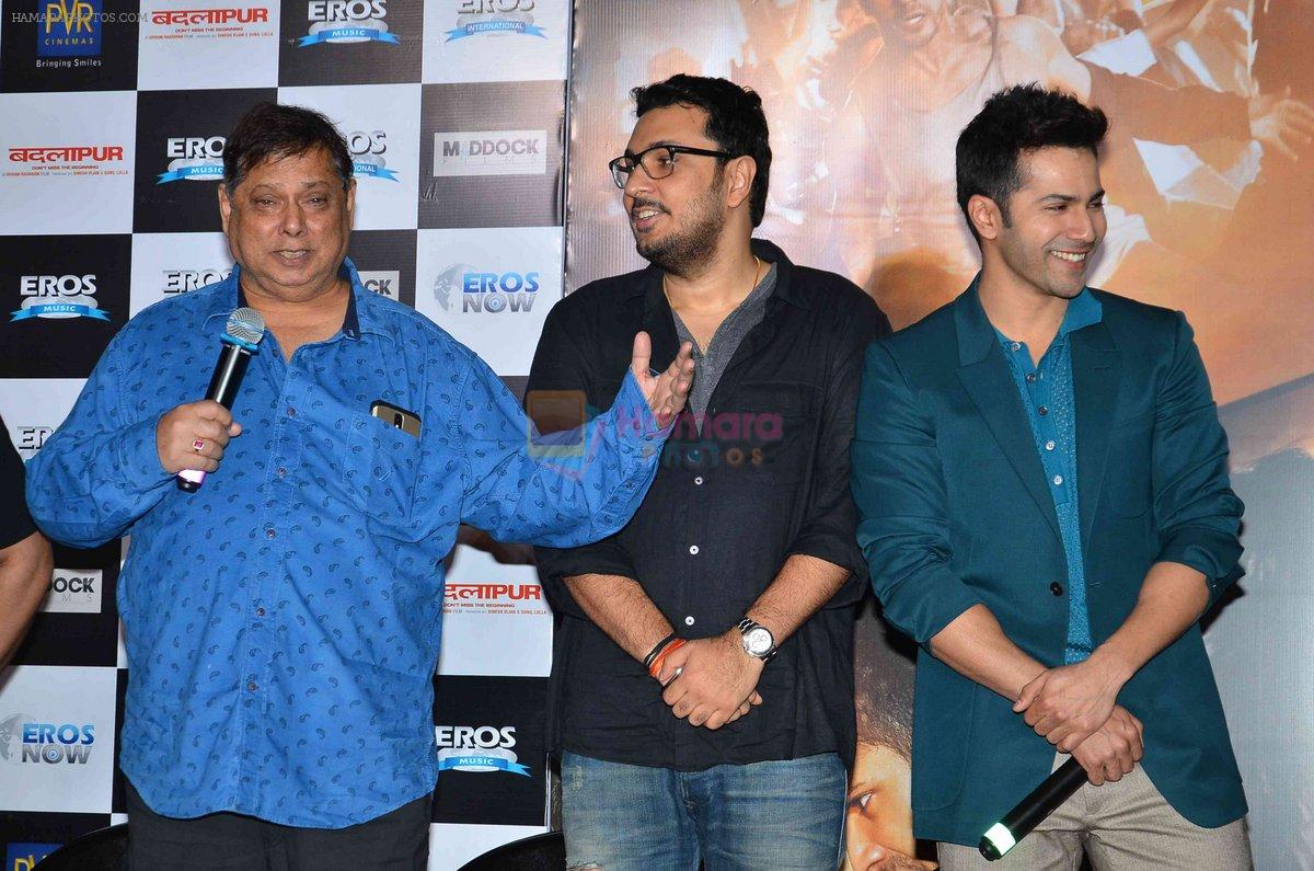 Dinesh Vijan, Varun Dhawan,David Dhawan unveils Jee Karda Song from Badlapur Movie on 8th Jan 2015