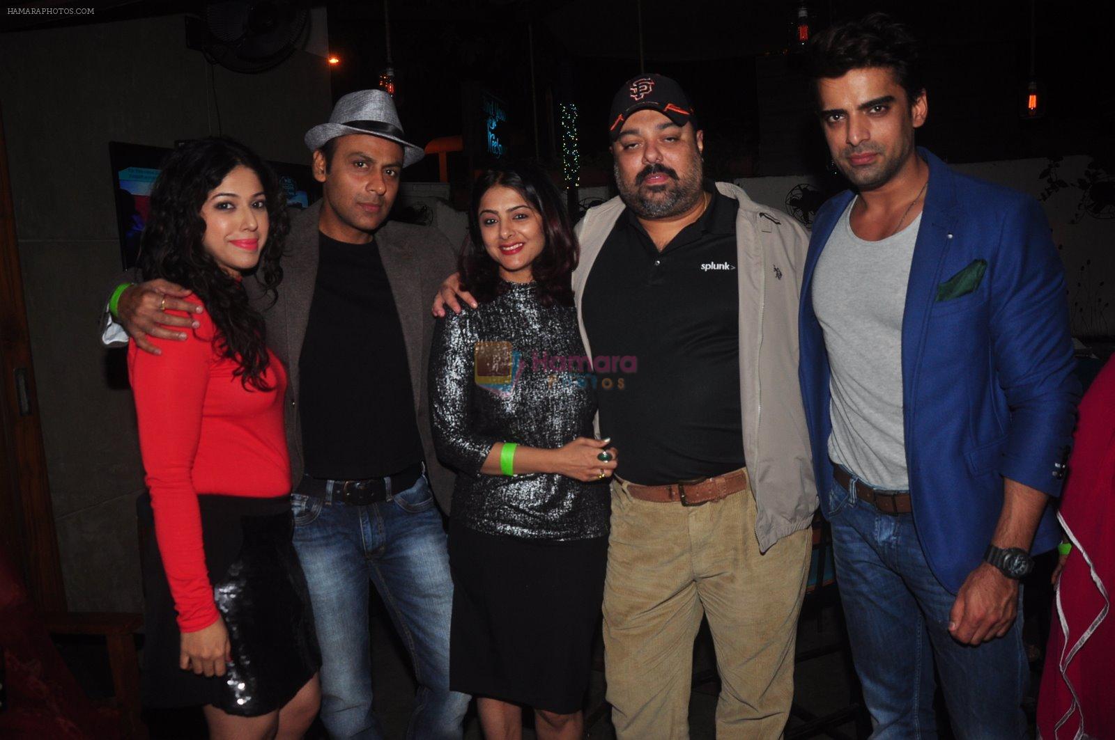 Addite Shirwaikar, Mohit Malik at TV actor Mohit Mallik birthday bash in The Threesome Cafe, Mumbai on 11th Jan 2015
