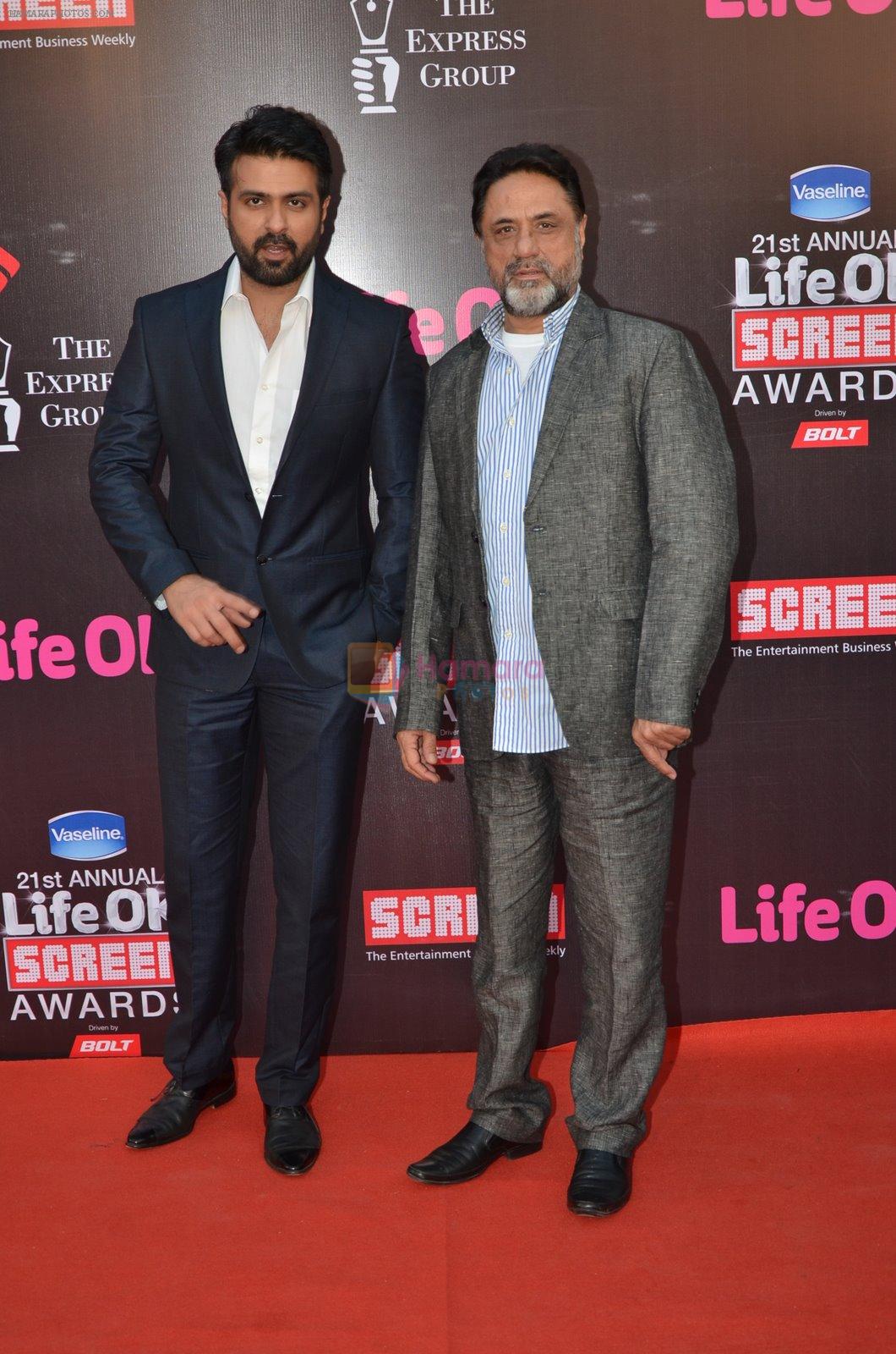 Harman Baweja, Harry Baweja at Life Ok Screen Awards red carpet in Mumbai on 14th Jan 2015