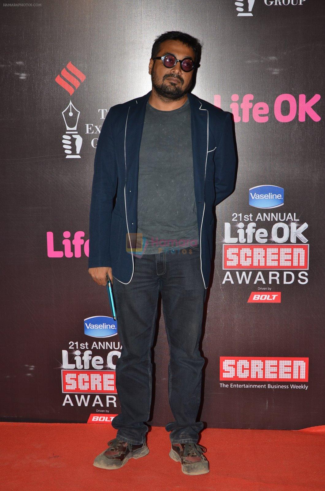 Anurag Kashyap at Life Ok Screen Awards red carpet in Mumbai on 14th Jan 2015