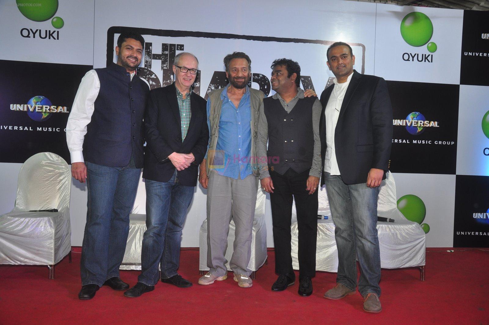 A R Rahman, Shekhar Kapur at the launch of The Dharavi Praject in Mumbai on 15th Jan 2015