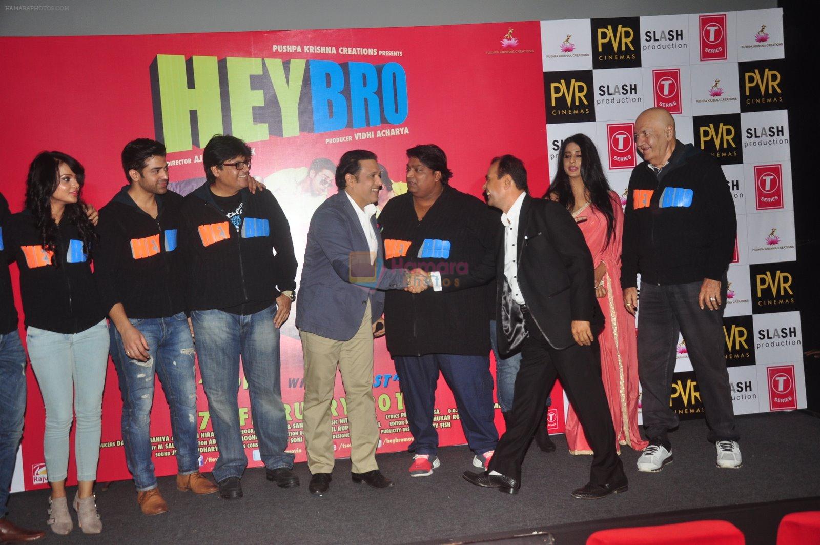 Govinda, Ganesh Acharya, Mahi Gill, Prem Chopra at Hey Bro launch in PVR on 15th Jan 2015