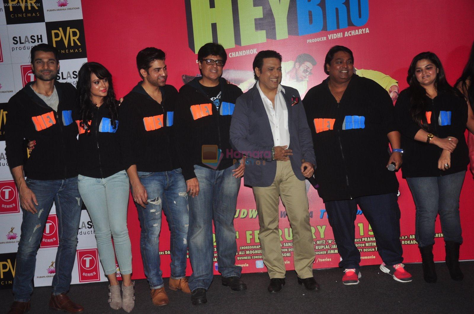 Govinda, Ganesh Acharya, Hanif Hilal, Maninder Singh, Nupur Sharma at Hey Bro launch in PVR on 15th Jan 2015