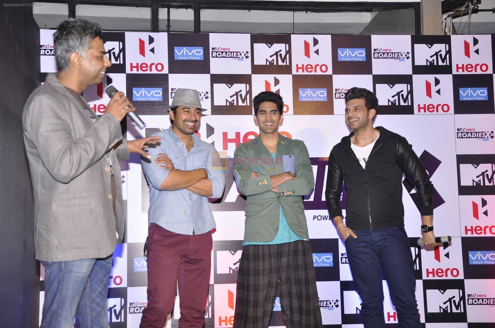 Vijender Singh, Rannvijay Singh at MTV Roadies press meet in Parel, Mumbai on 22nd Jan 2015