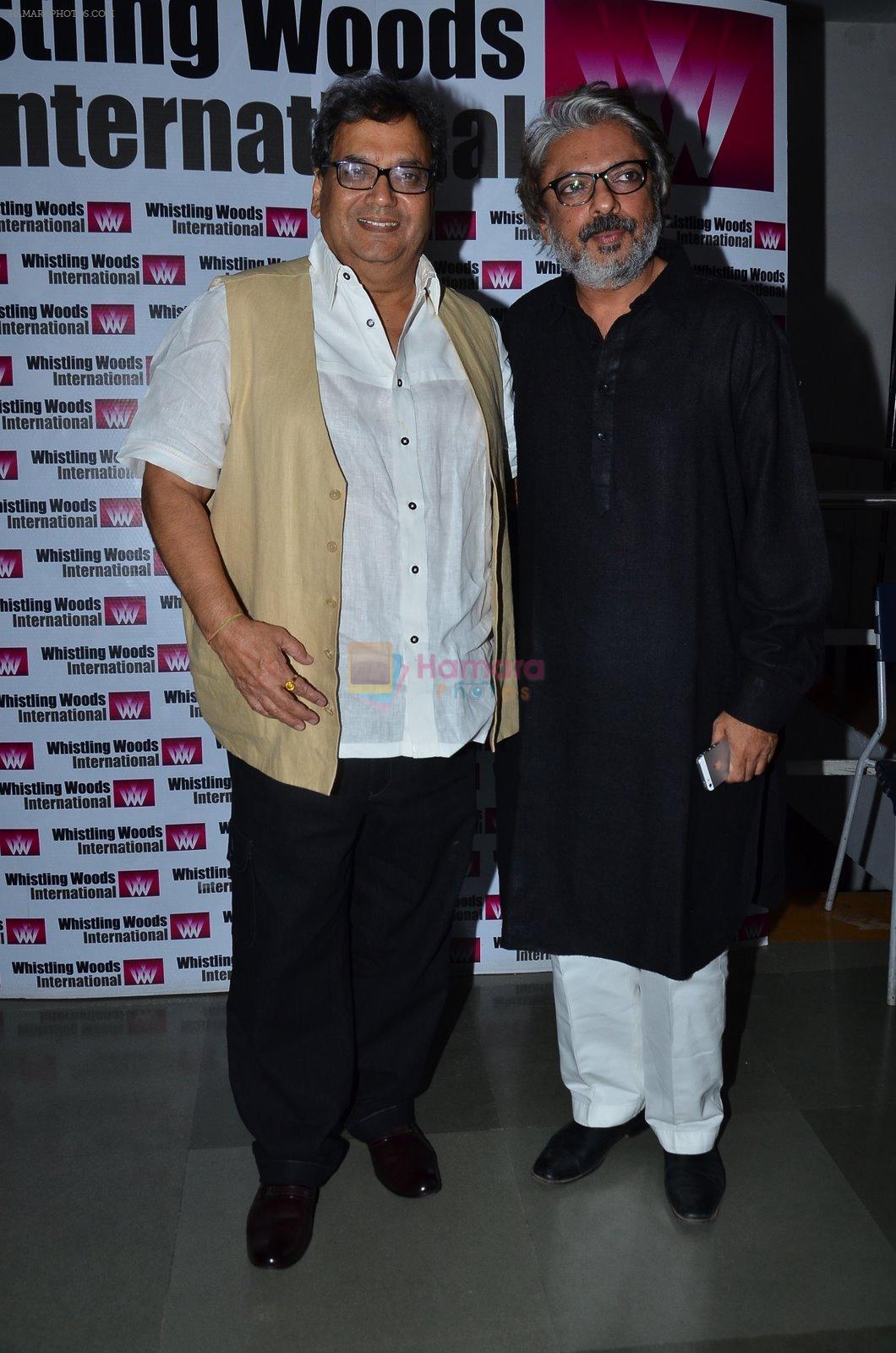 Subhash Ghai, Sanjay Leela Bhansali at Whistling Woods in Filmcity, Mumbai on 30th Jan 2015