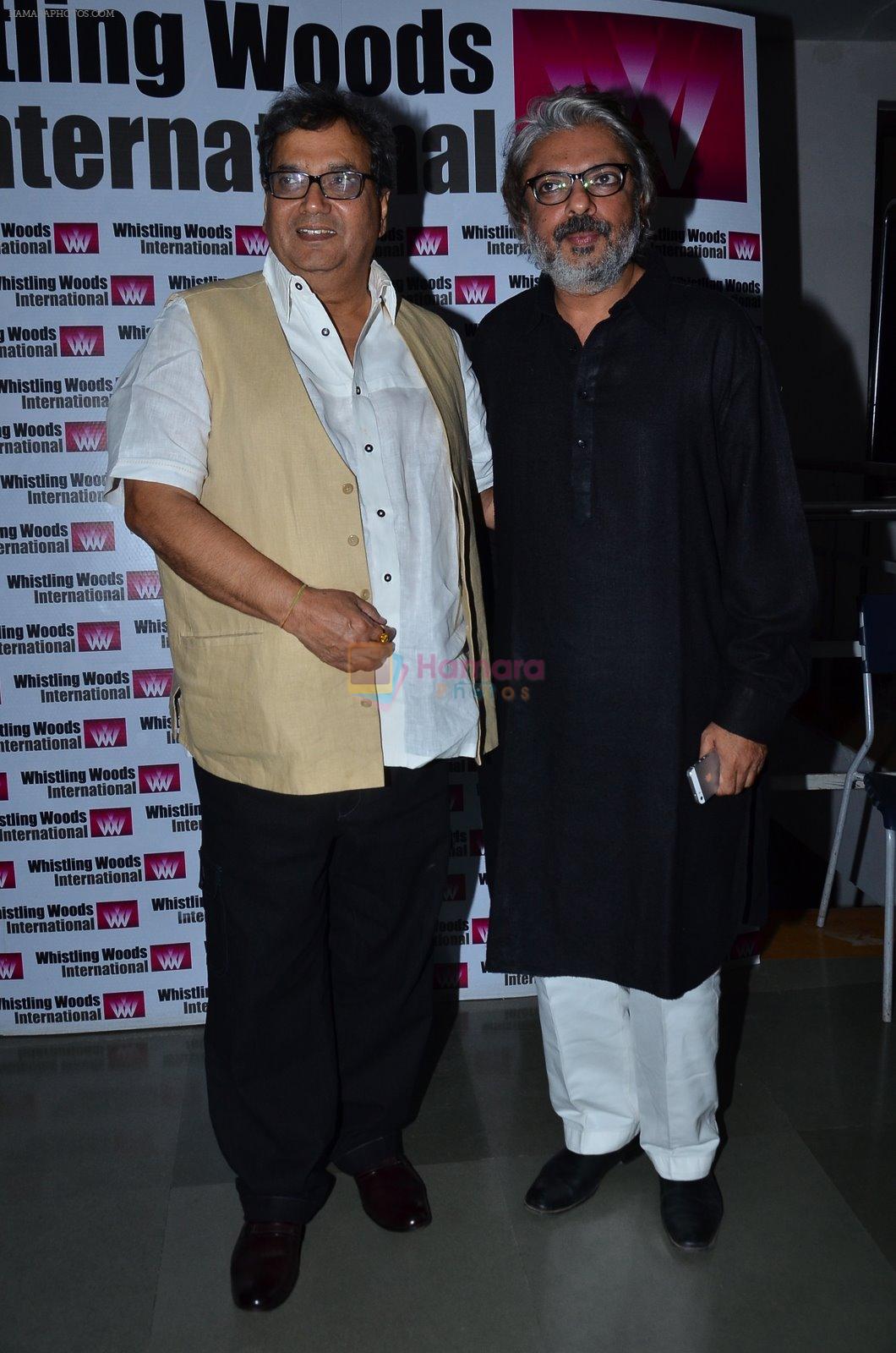 Subhash Ghai, Sanjay Leela Bhansali at Whistling Woods in Filmcity, Mumbai on 30th Jan 2015
