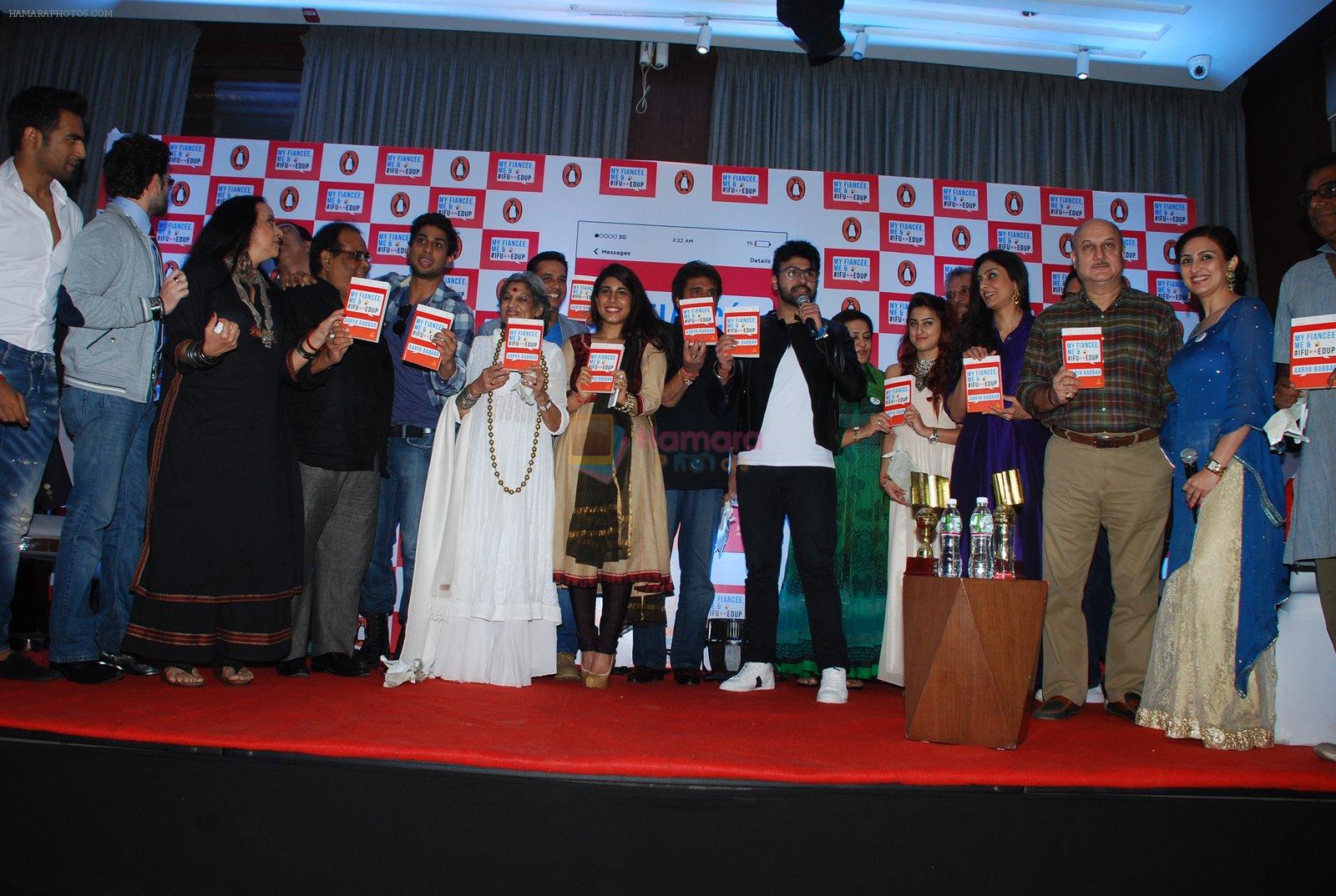Tabu, Anupam Kher, Dolly Thakore, Raj Babbar, Ila Arun, Arya Babbar, Juhi Babbar at Arya Babbar's book launch in Enigma on 4th Feb 2015