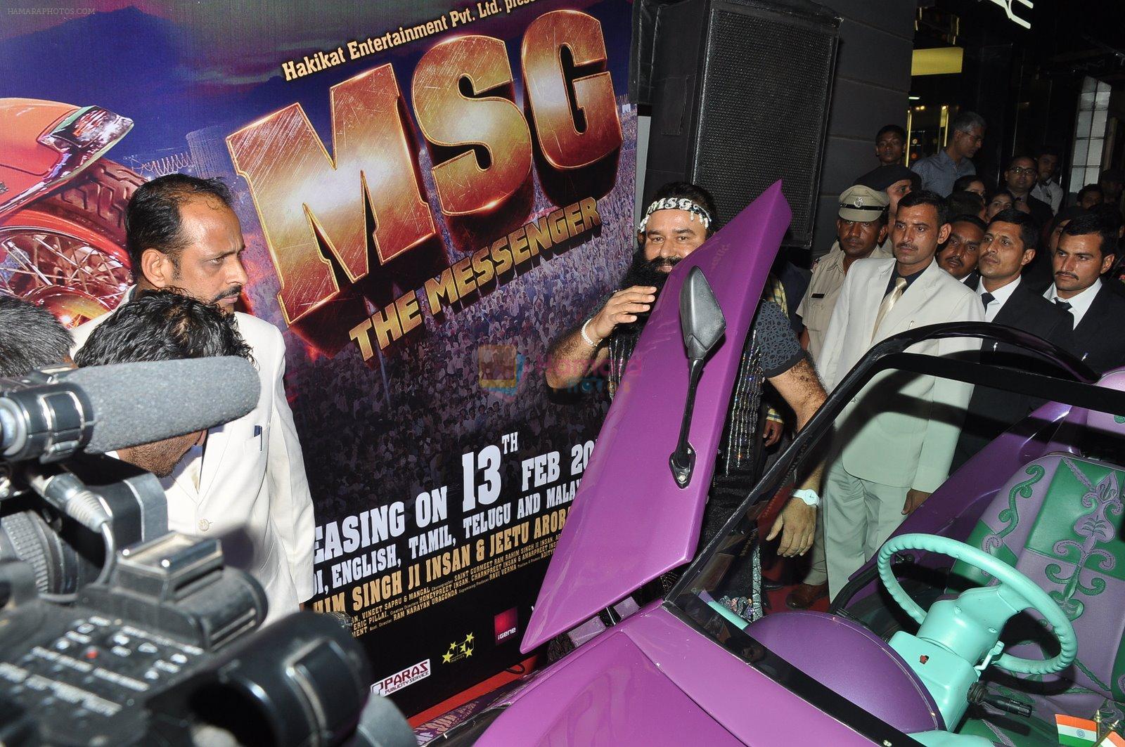 Gurmeet Ram Rahim Singh at Messenger of God premiere in Cinemax, Mumbai on 11th Feb 2015