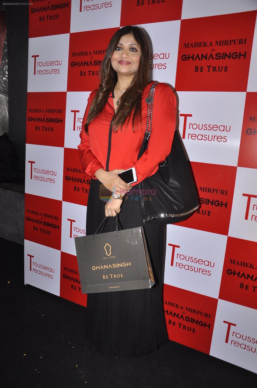 at the launch of collection Trousseau Treasures designed by Maheka Mirpuri at the Ghanasingh Be True Jewellery Salon, Bandra on 11th Feb 2015