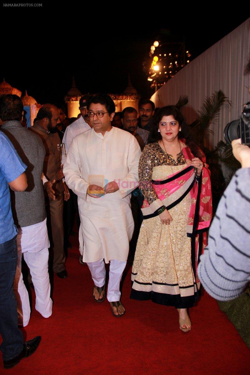 Raj Thackeray at Designer Manali Jagtap's Wedding Reception in Mumbai on 11th Feb 2015