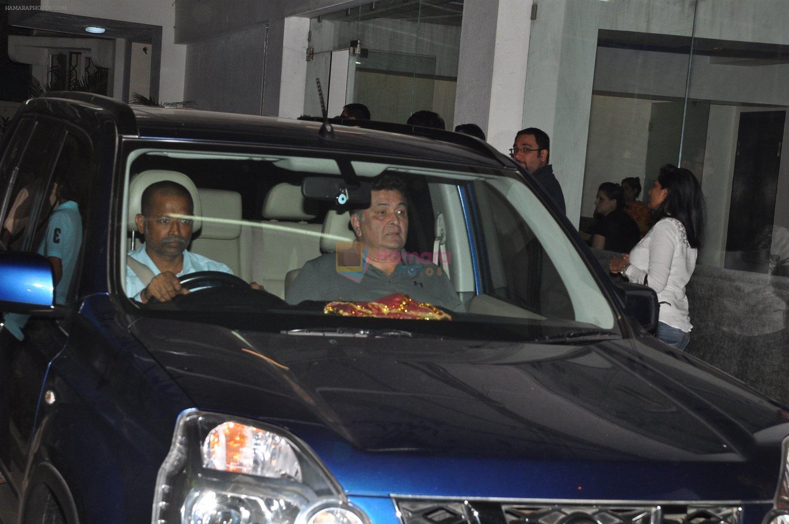Rishi Kapoor at Roy Screening in Mumbai on 12th Feb 2015