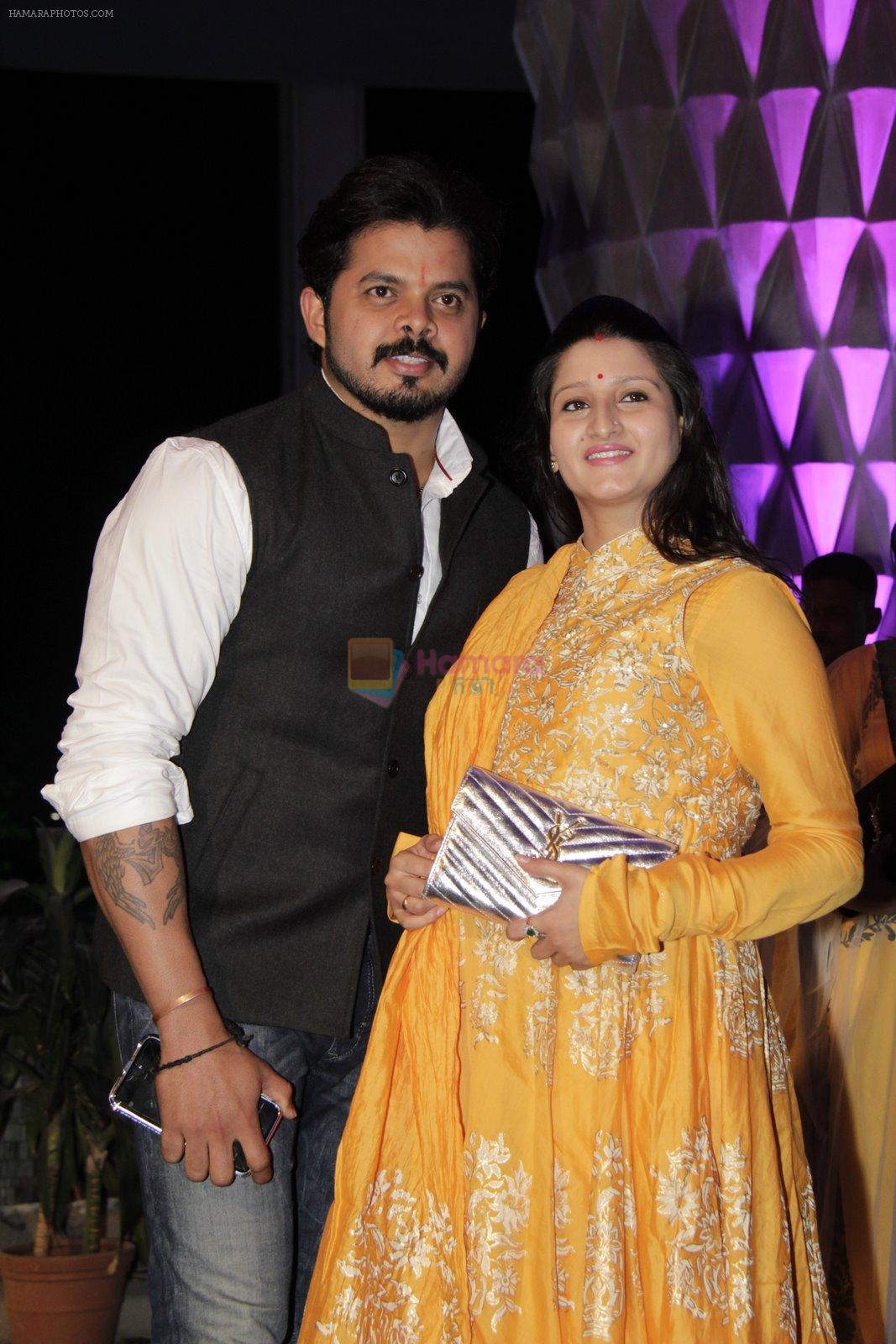 Sreesanth at Smita Thackeray's son wedding reception in Sahara Star, Mumbai on 13th Feb 2015