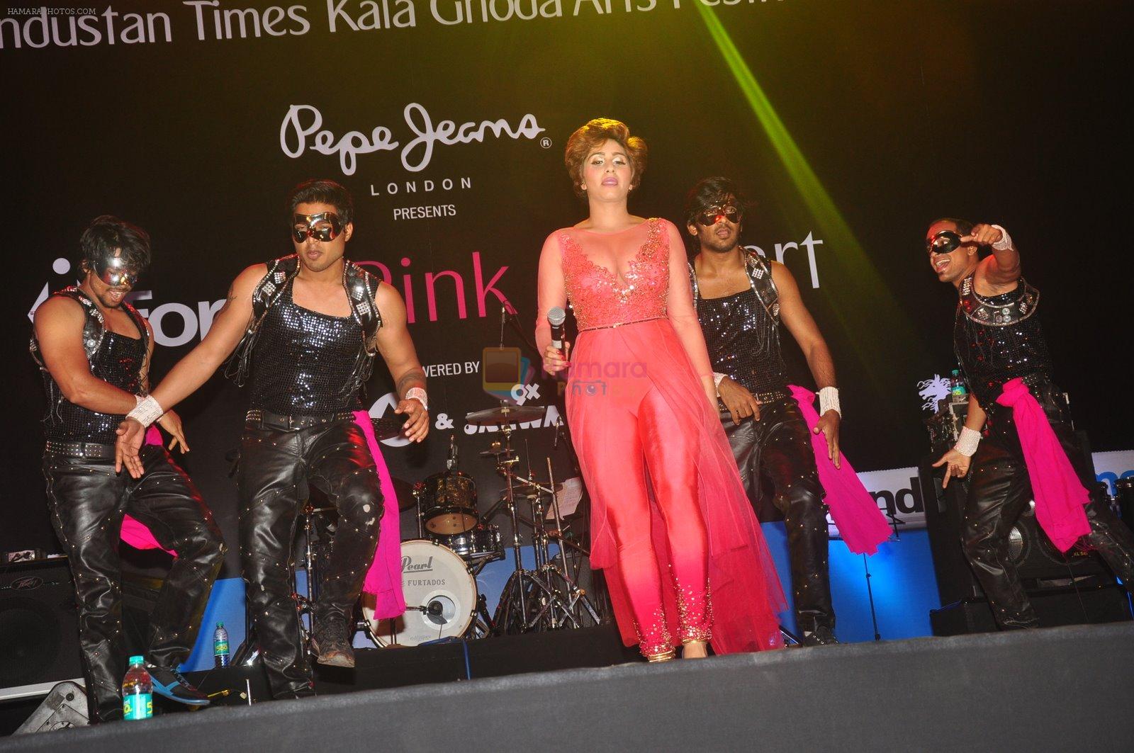 Neha Bhasin at Pepe Jeans music stage at Kalaghoda festival in Kalaghoda, Mumbai on 14th Feb 2015