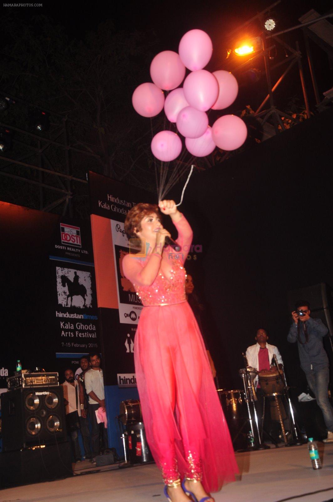 Neha Bhasin at Pepe Jeans music stage at Kalaghoda festival in Kalaghoda, Mumbai on 14th Feb 2015