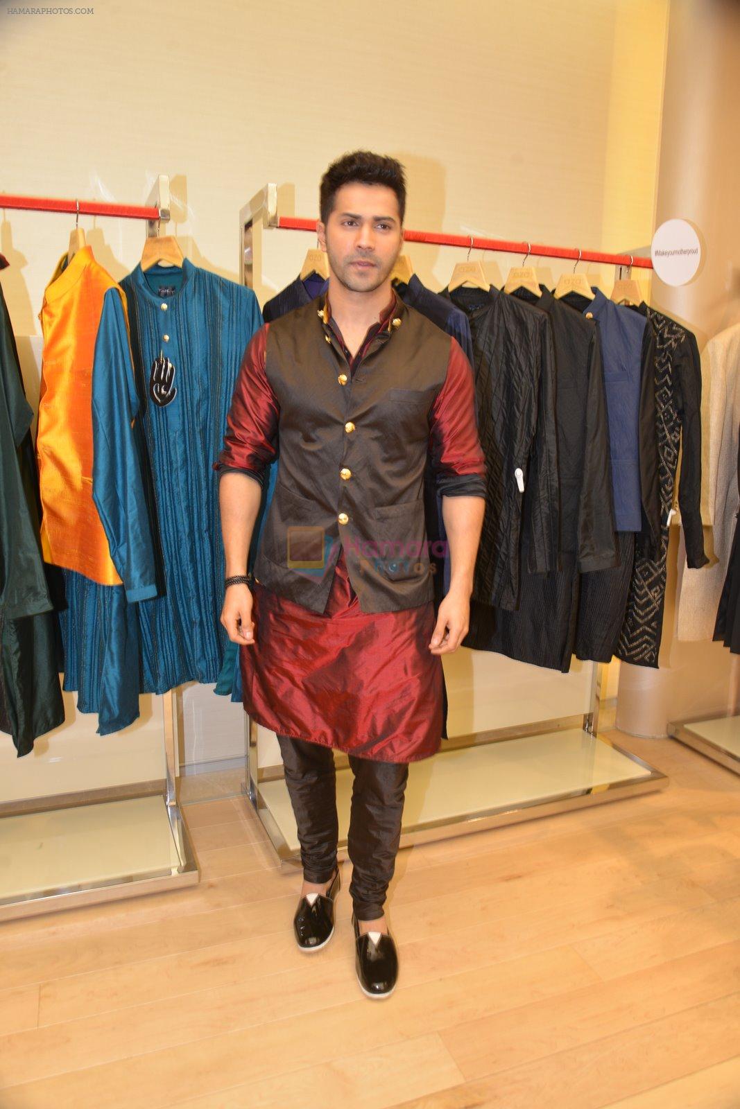 Varun Dhawan at designer Kunal Rawal's menswear collection launch at AZA in Bandra, Mumbai on 13th Feb 2015