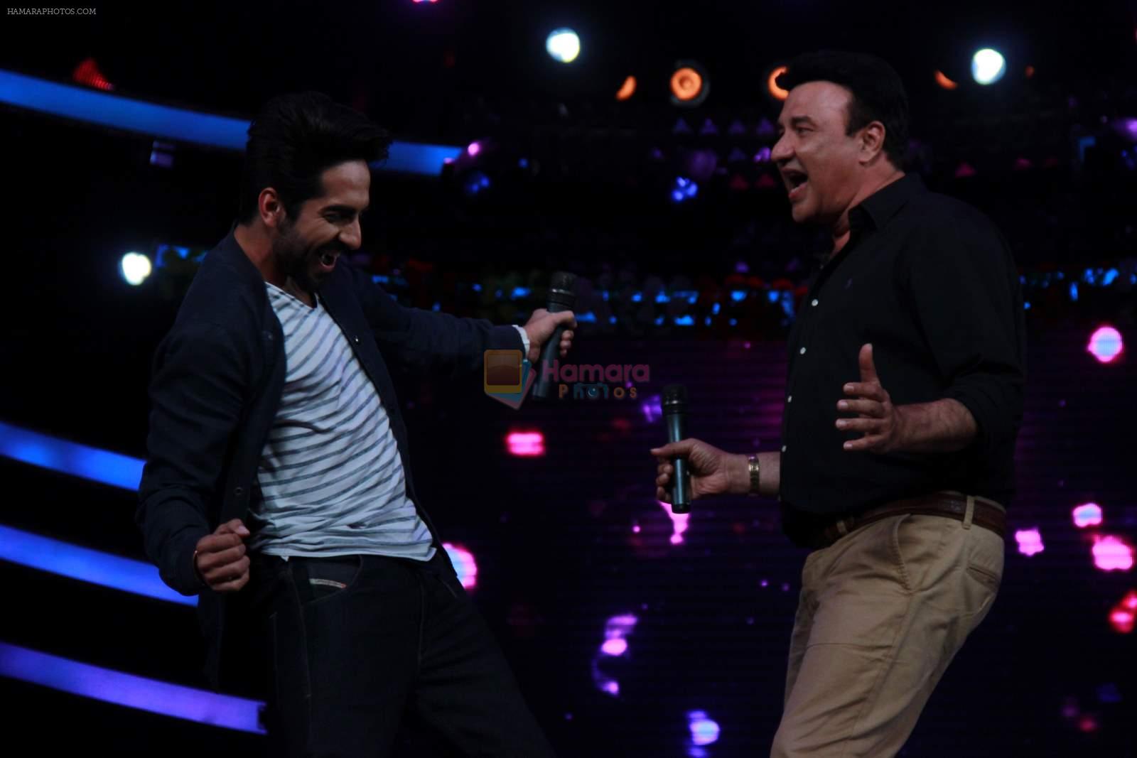 Ayushmann Khurrana, Anu Malik on the sets of Lil Champs in Famous on 24th Feb 2015