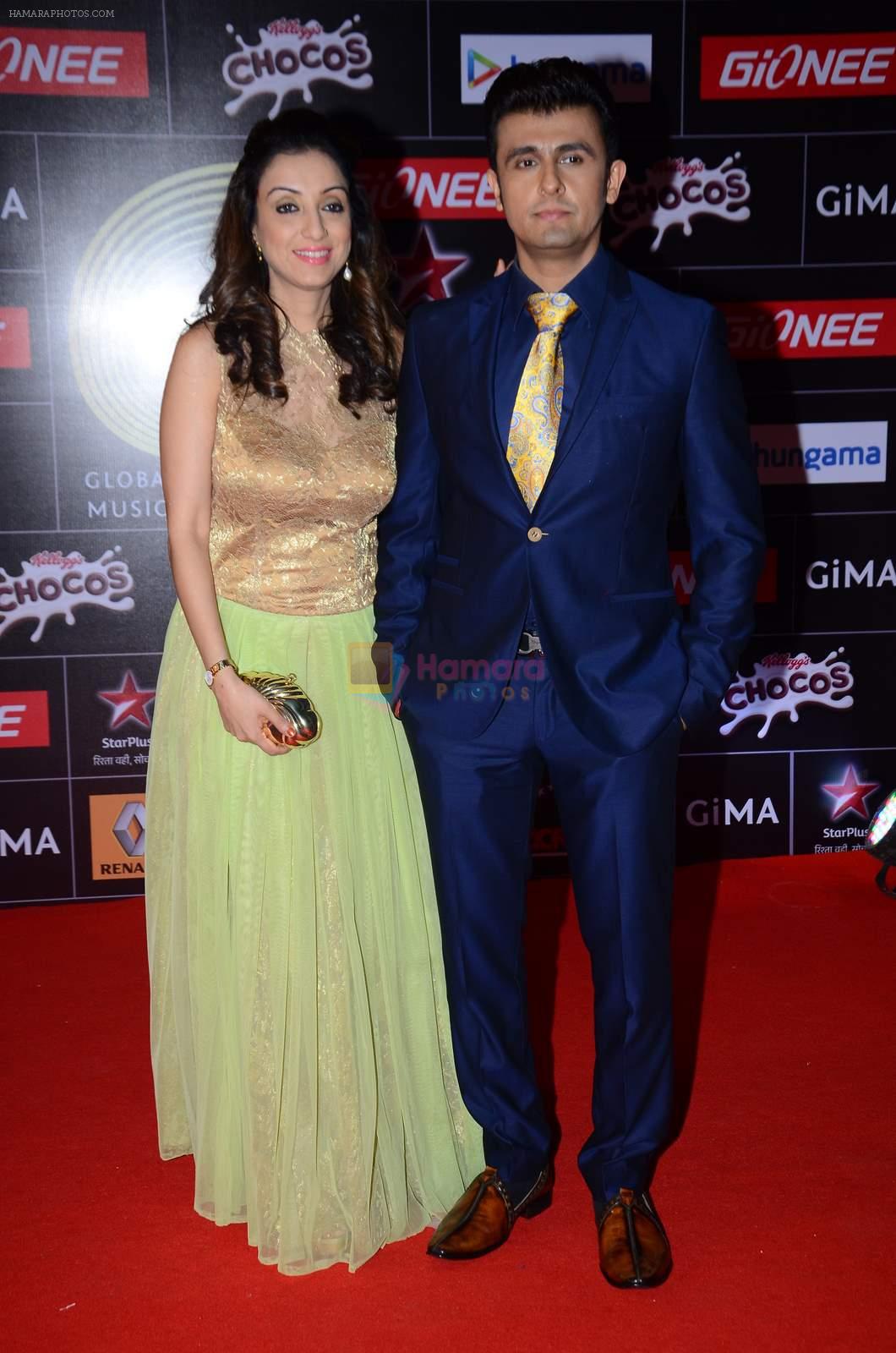 Sonu Nigam, Madhurima Nigam at GIMA Awards 2015 in Filmcity on 24th Feb 2015