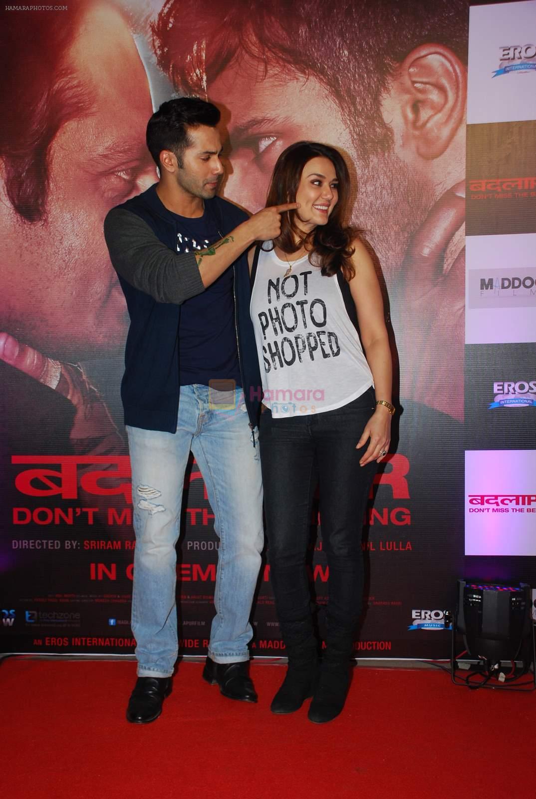 Preity Zinta, Varun Dhawan at _Badlapur success bash in Mumbai on 27th Feb 2015