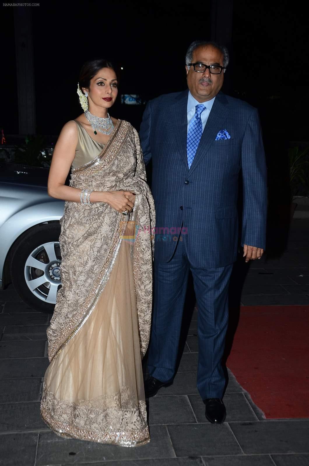 Sridevi, Boney Kapoor at Tulsi Kumar's wedding reception in Sahara Star, Mumbai on 2nd March 2015