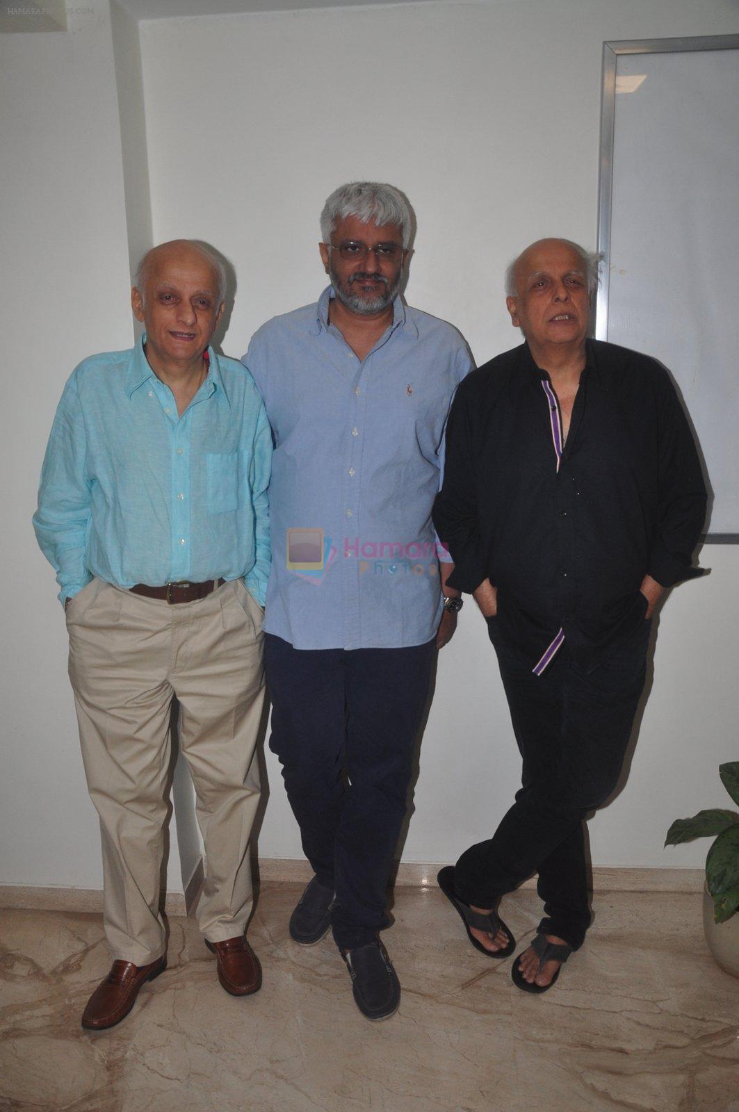Mukesh Bhatt, Vikram Bhatt, Mahesh Bhatt at Mr. X first look launch in Mumbai on 4th March 2015