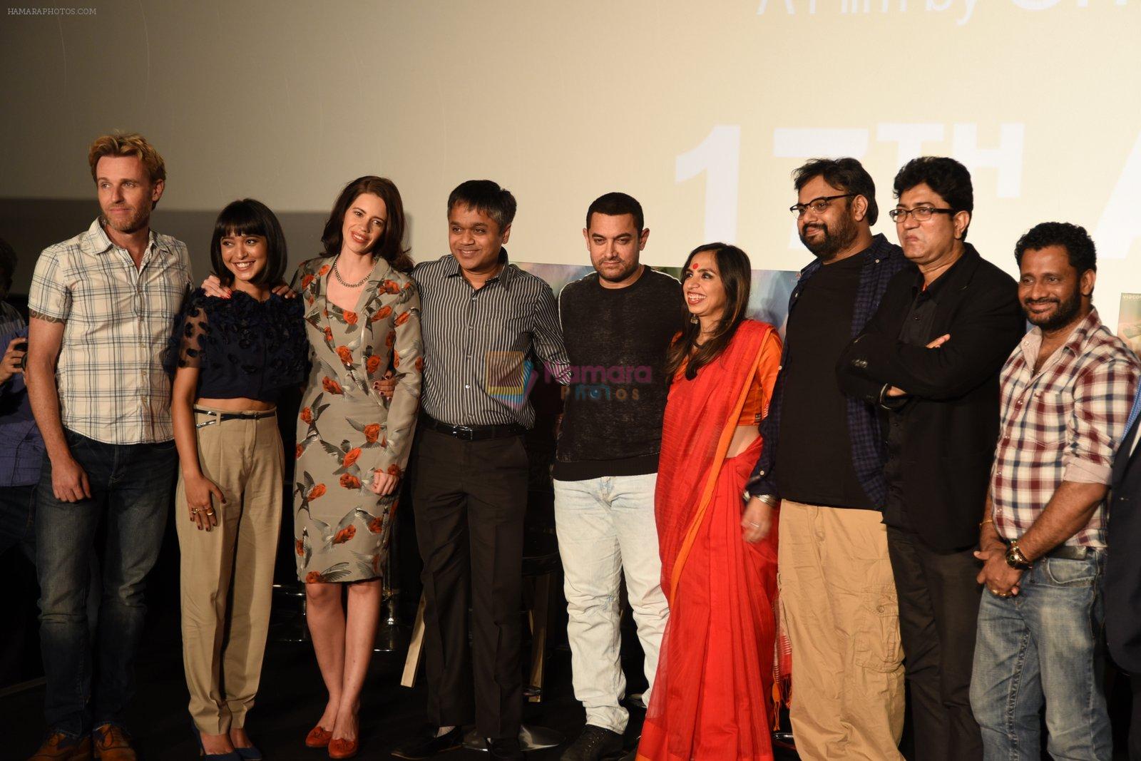 Aamir Khan, Kalki Koechlin, Parsoon Joshi, Resul Pookutty unveils Margarita with a straw First Look in Mumbai on 4th March 2015