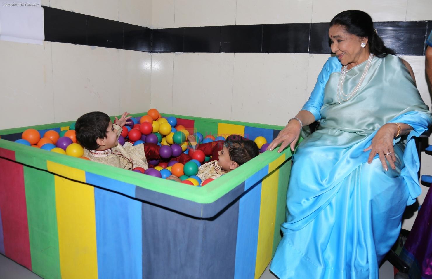 Asha Bhosle with kids at the inauguration of Small Steps Morris Autism and Child Development Centre at Deenanath Mangeshkar Hospital   2