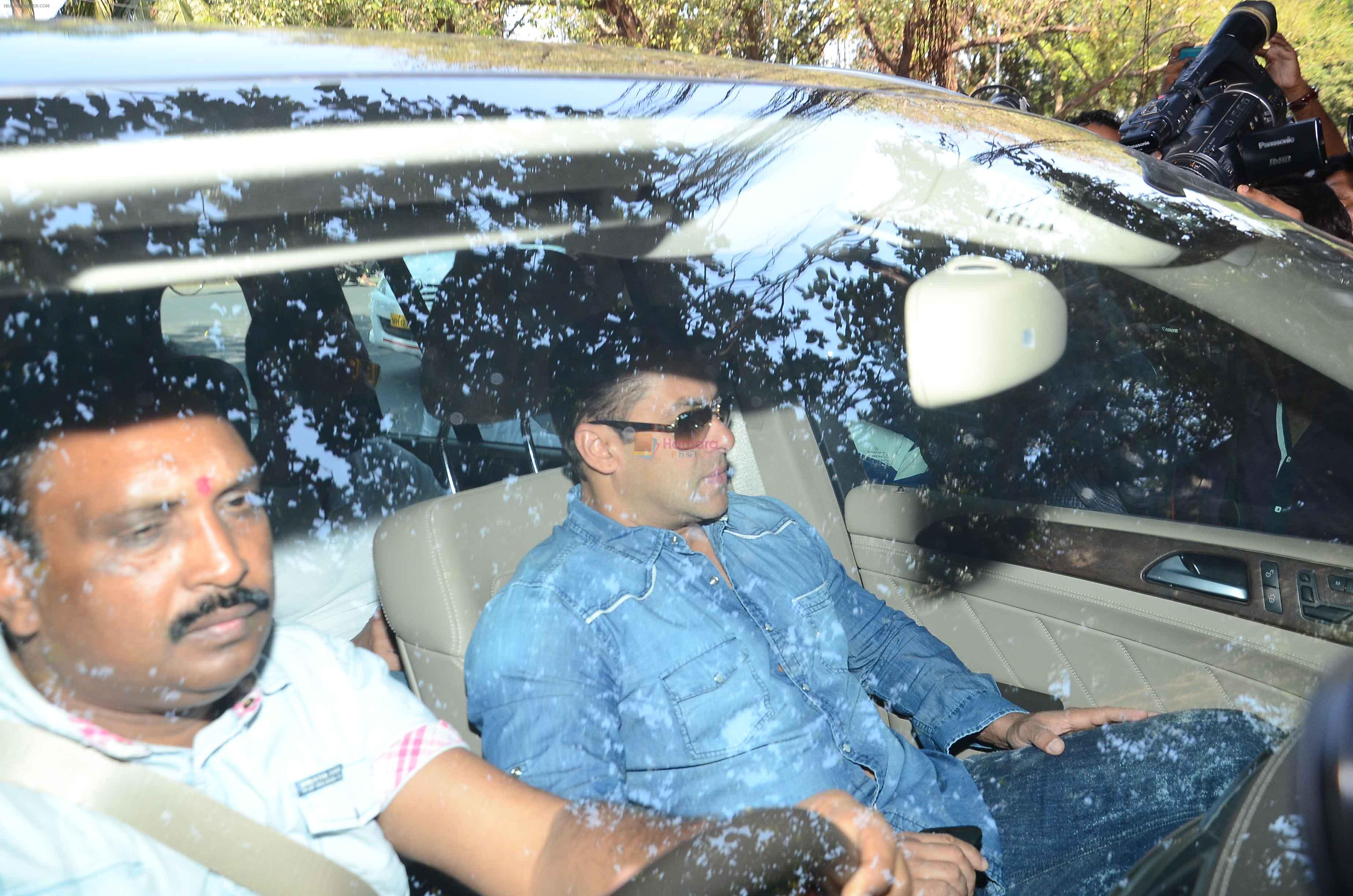 Salman Khan is snapped outside Mumbai Court on 12th March 2015