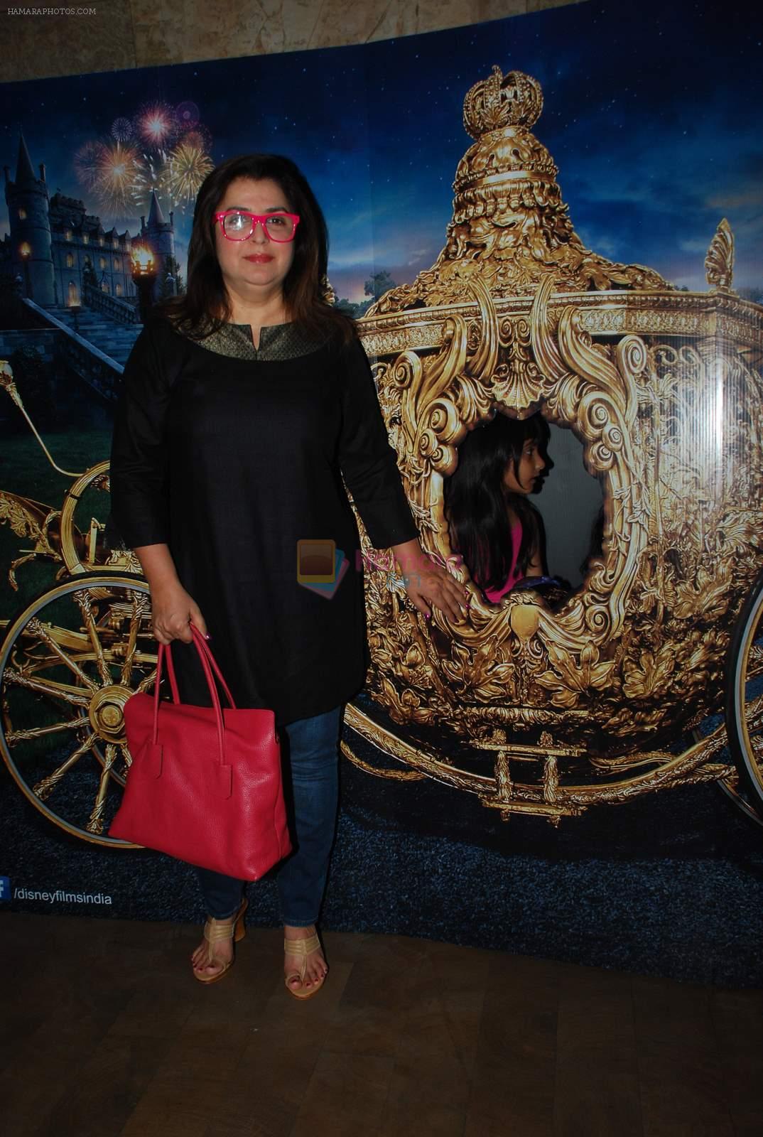 Farah Khan with her kids at Cindrella screening in Mumbai on 13th March 2015