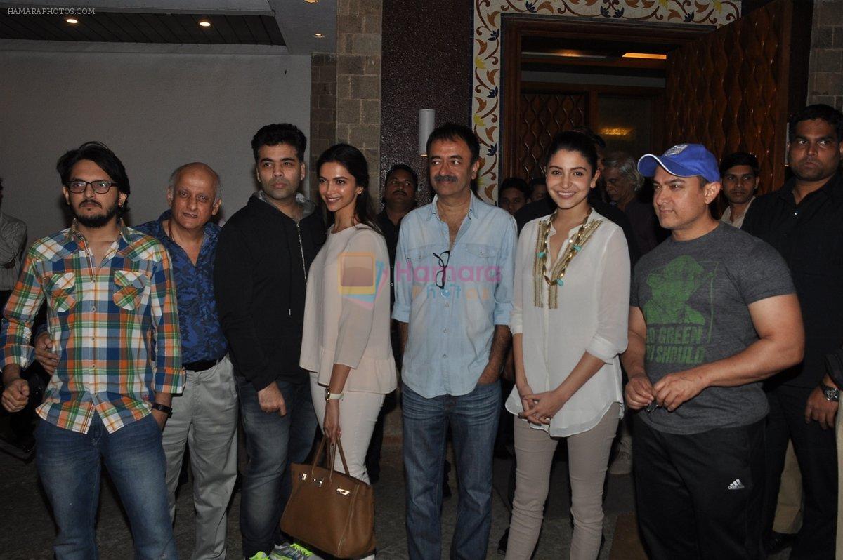 Aamir Khan, Anushka Sharma, Rajkumar Hirani, Deepika Padukone, Karan Johar, Mukesh Bhatt, Vishesh Bhatt at Censor Issues Meet in Mumbai on 16th March 2015
