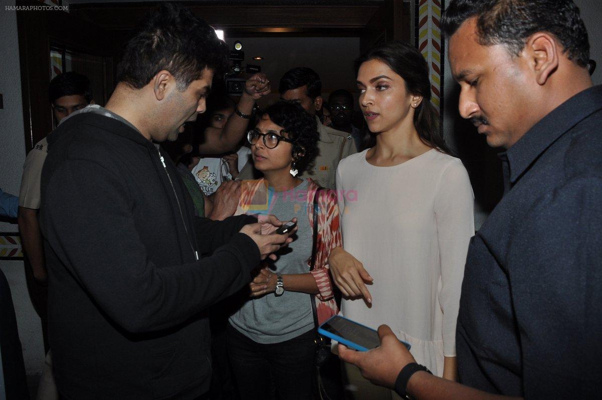 Aamir Khan, Kiran Rao, Karan Johar, Deepika Padukone at Censor Issues Meet in Mumbai on 16th March 2015