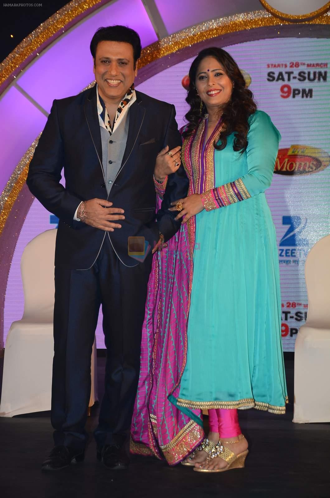 Govinda, Geeta Kapoor at the launch of Zee TV's Dance India Dance Super Mom in Mumbai on 17th March 2015