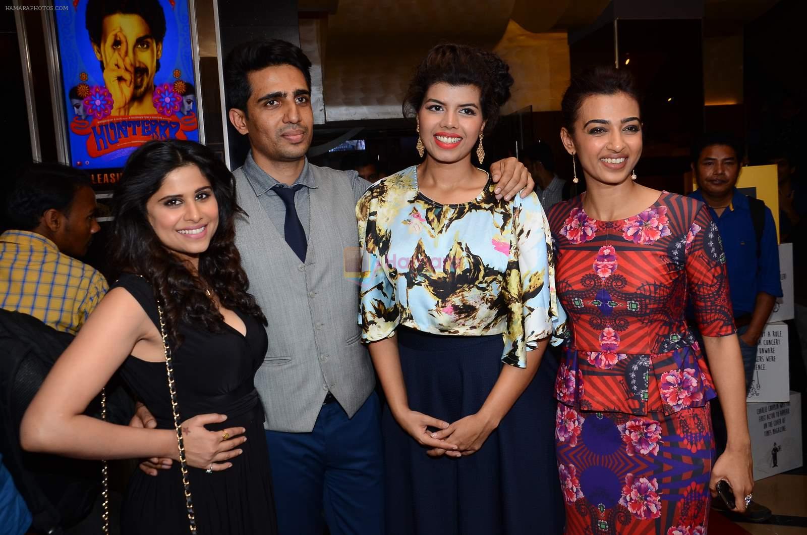 Gulshan Devaiah, Radhika Apte, Sai Tamhankar, Veera Saxena at Hunterrr film premiere in Cinemax, Mumbai on 17th March 2015