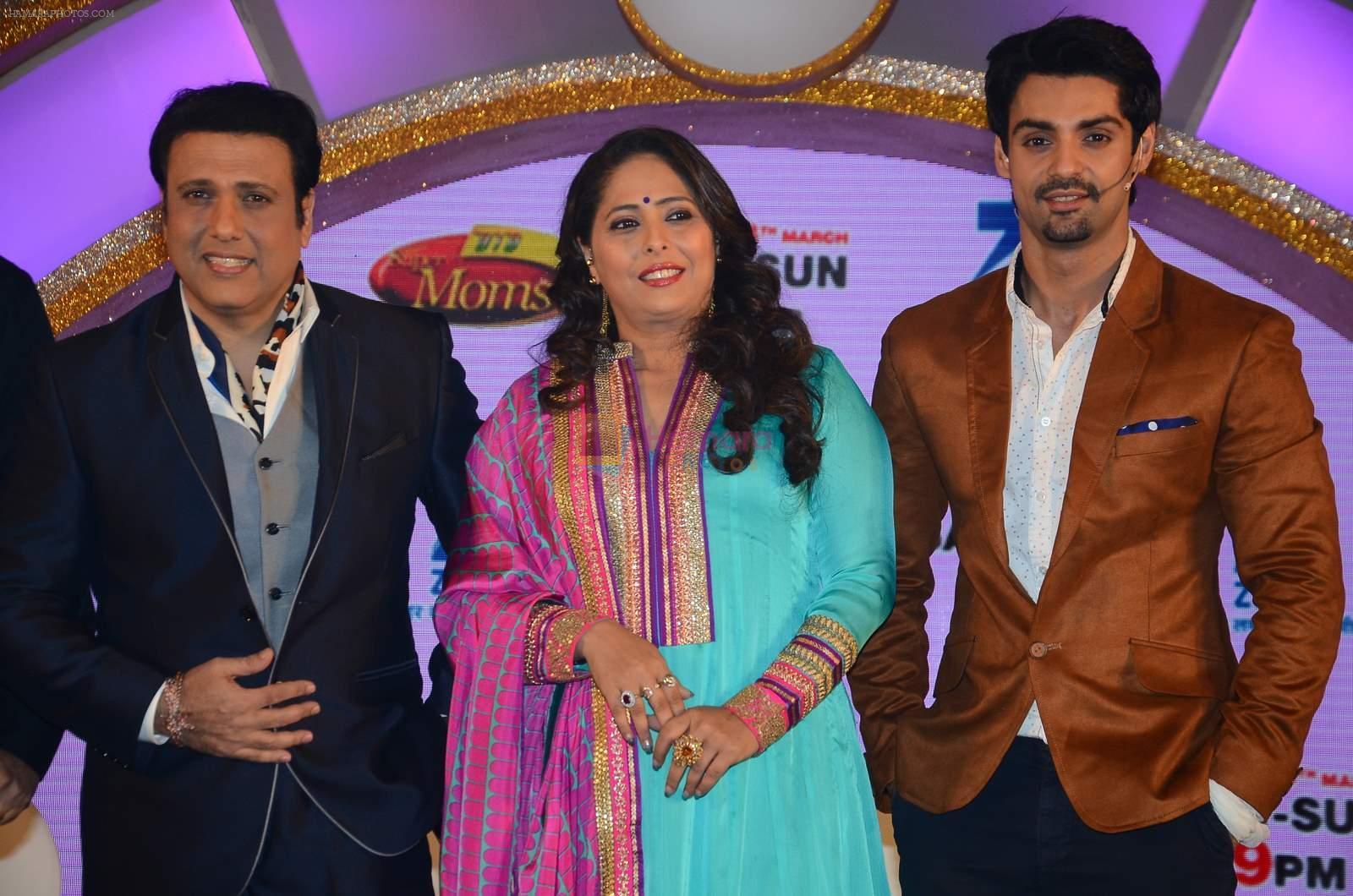Govinda, Geeta Kapoor, Karan Wahi at the launch of Zee TV's Dance India Dance Super Mom in Mumbai on 17th March 2015
