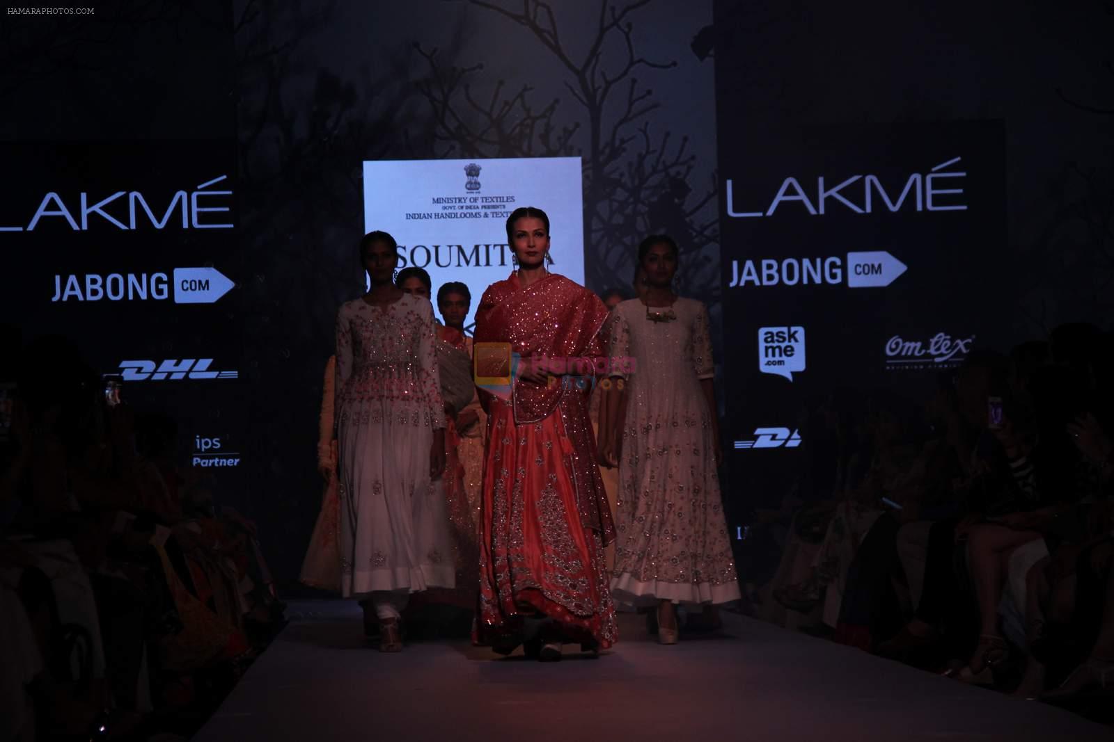 Model walks the ramp for Marg By Soumitra Show at Lakme Fashion Week 2015 Day 2 on 19th March 2015